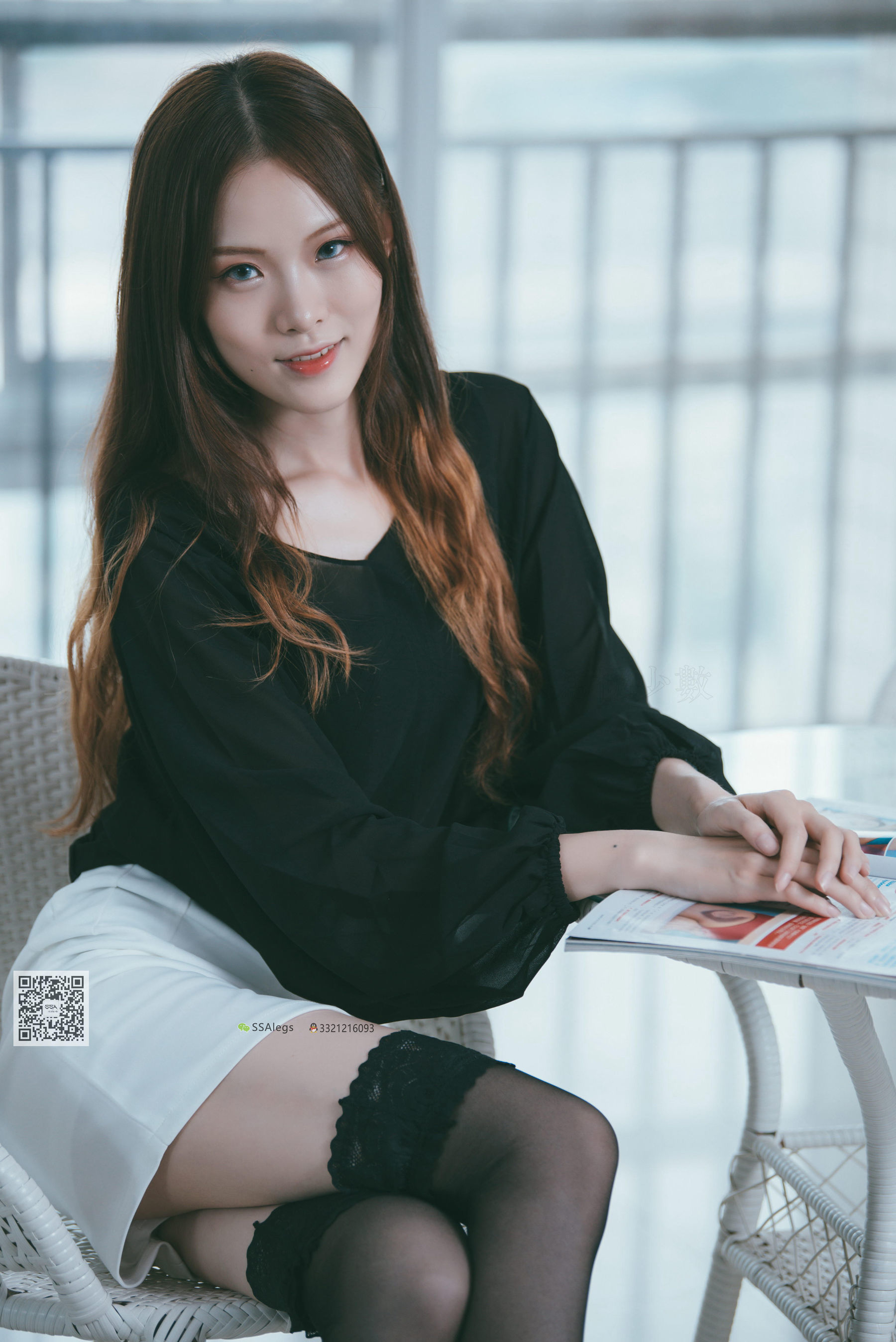 超清写真 No.001 办公室职业装《绫》长筒黑丝-图26