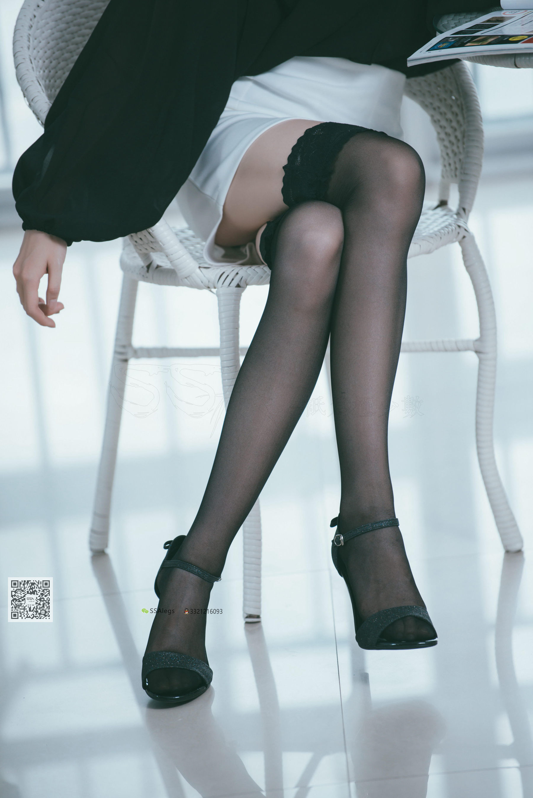 超清写真 No.001 办公室职业装《绫》长筒黑丝-图28