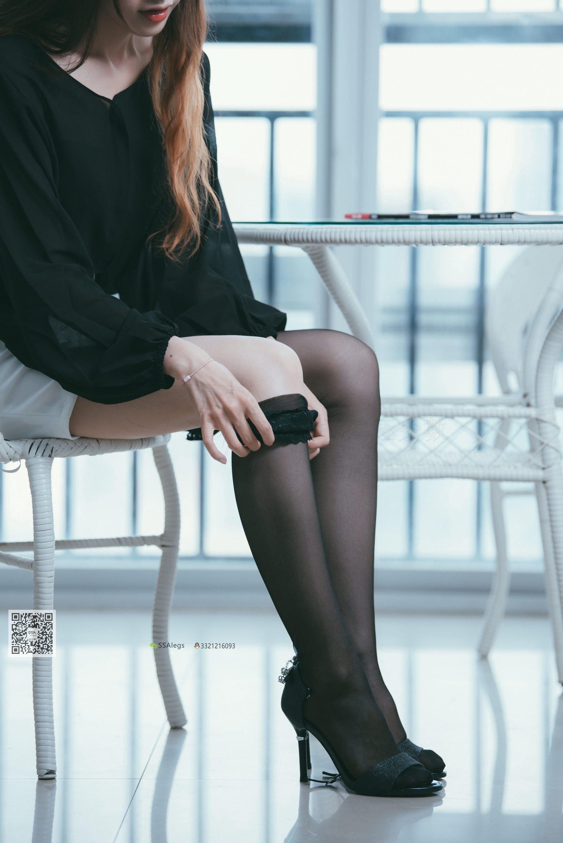 超清写真 No.001 办公室职业装《绫》长筒黑丝-图2