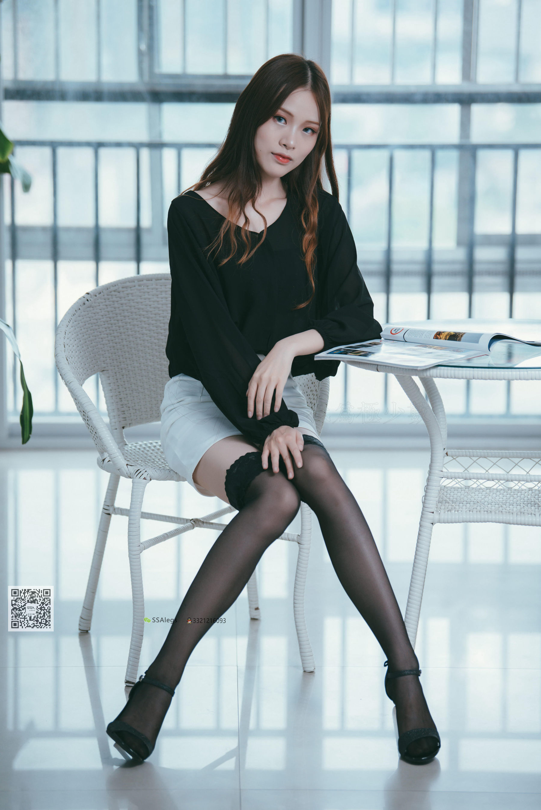 超清写真 No.001 办公室职业装《绫》长筒黑丝-图29