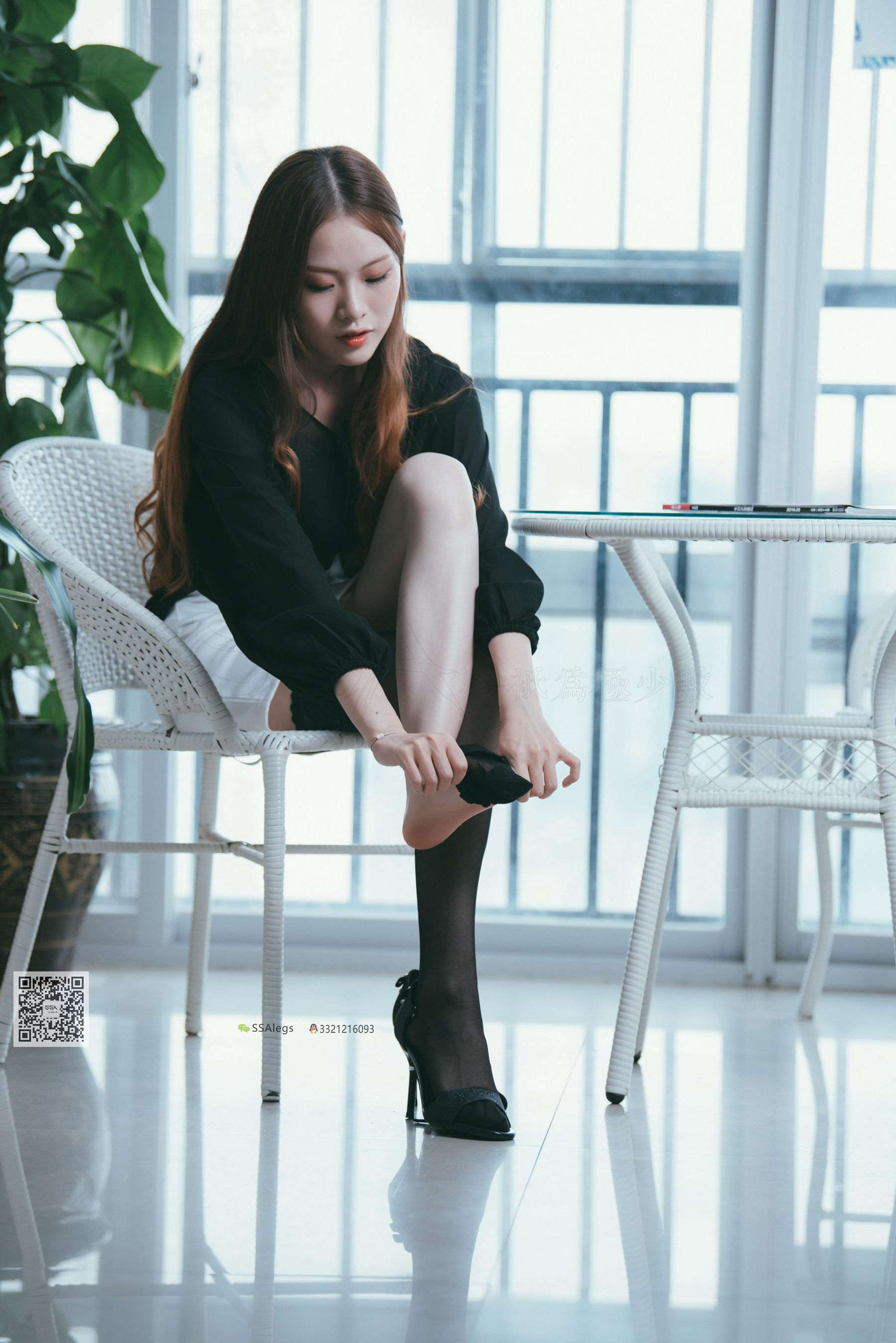 超清写真 No.001 办公室职业装《绫》长筒黑丝-图66