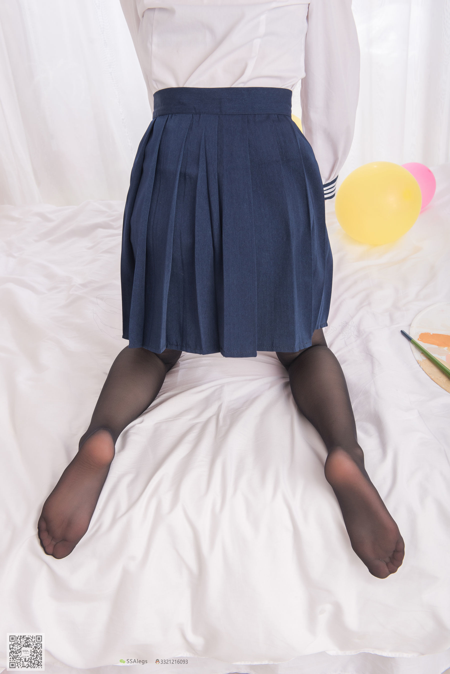 超清写真 No.023 小琪琪 笑容治愈女神琪琪的黑色开档丝袜-图48