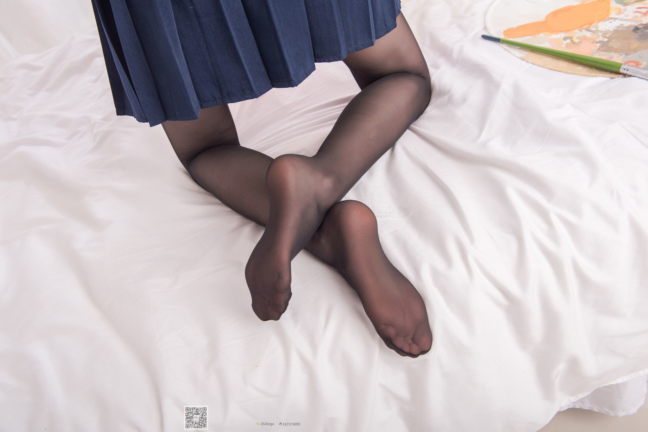 超清写真 No.023 小琪琪 笑容治愈女神琪琪的黑色开档丝袜-图51