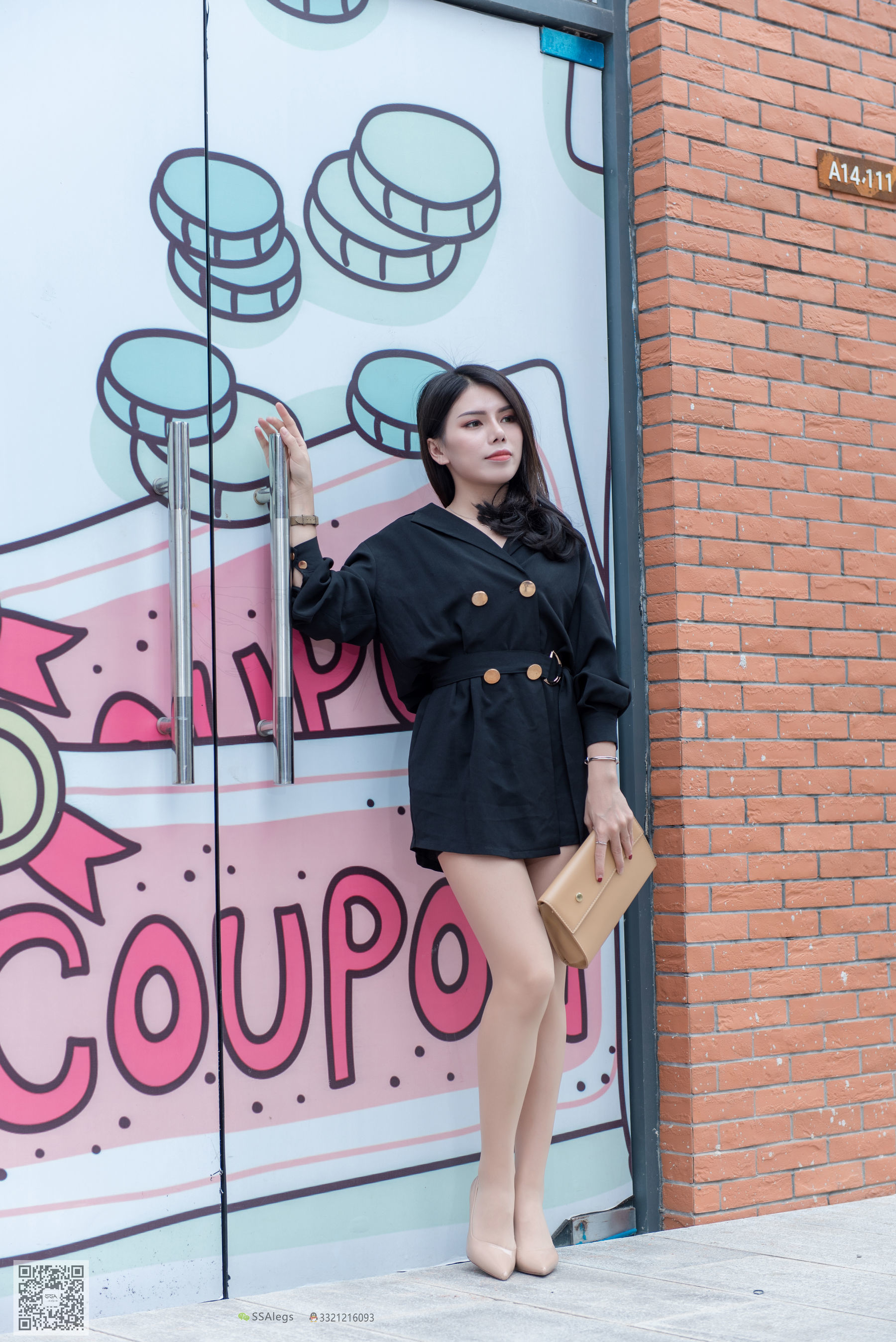 超清写真 No.024 高冷混血女王芷沫 肉丝街拍-图59