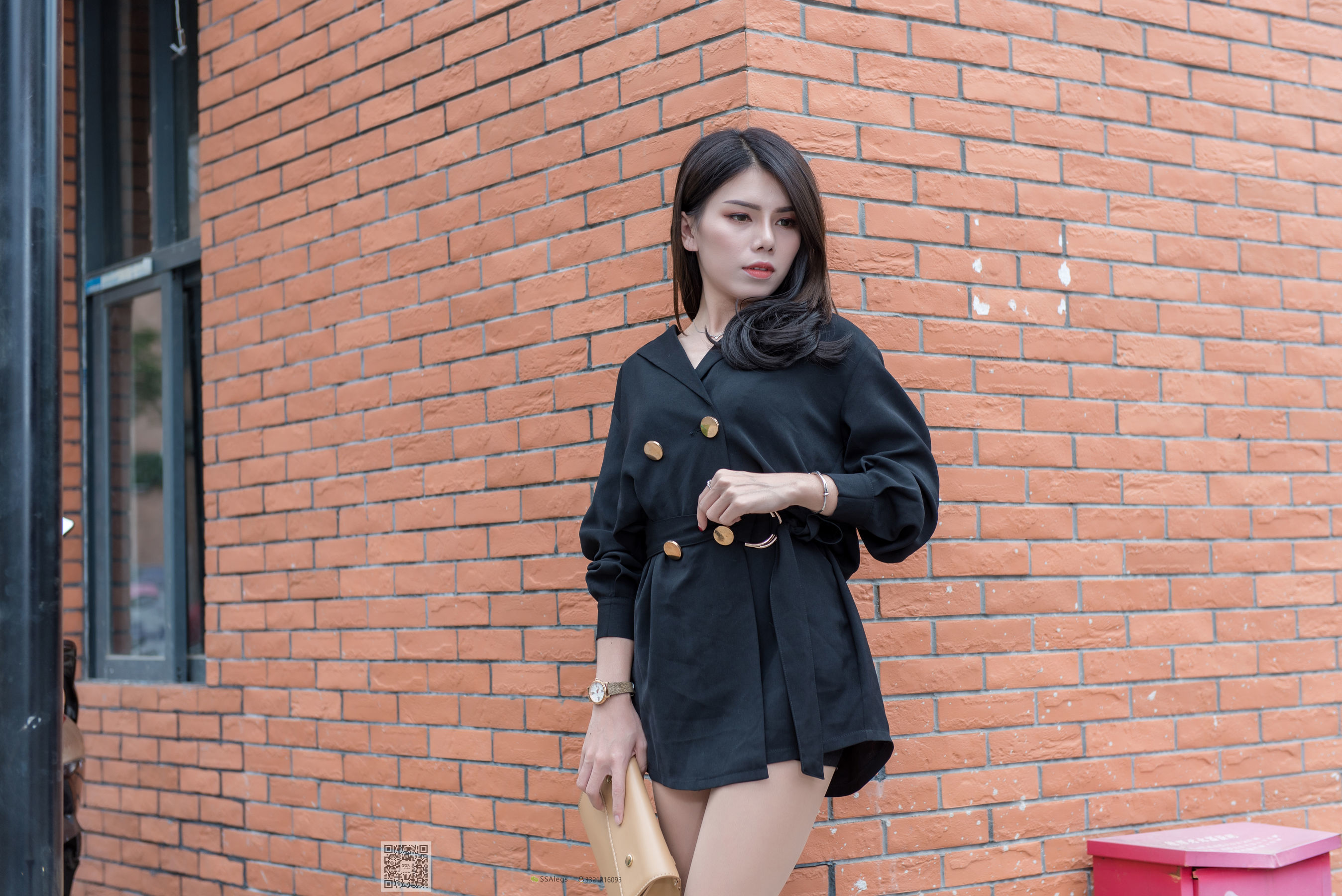 超清写真 No.024 高冷混血女王芷沫 肉丝街拍-图60