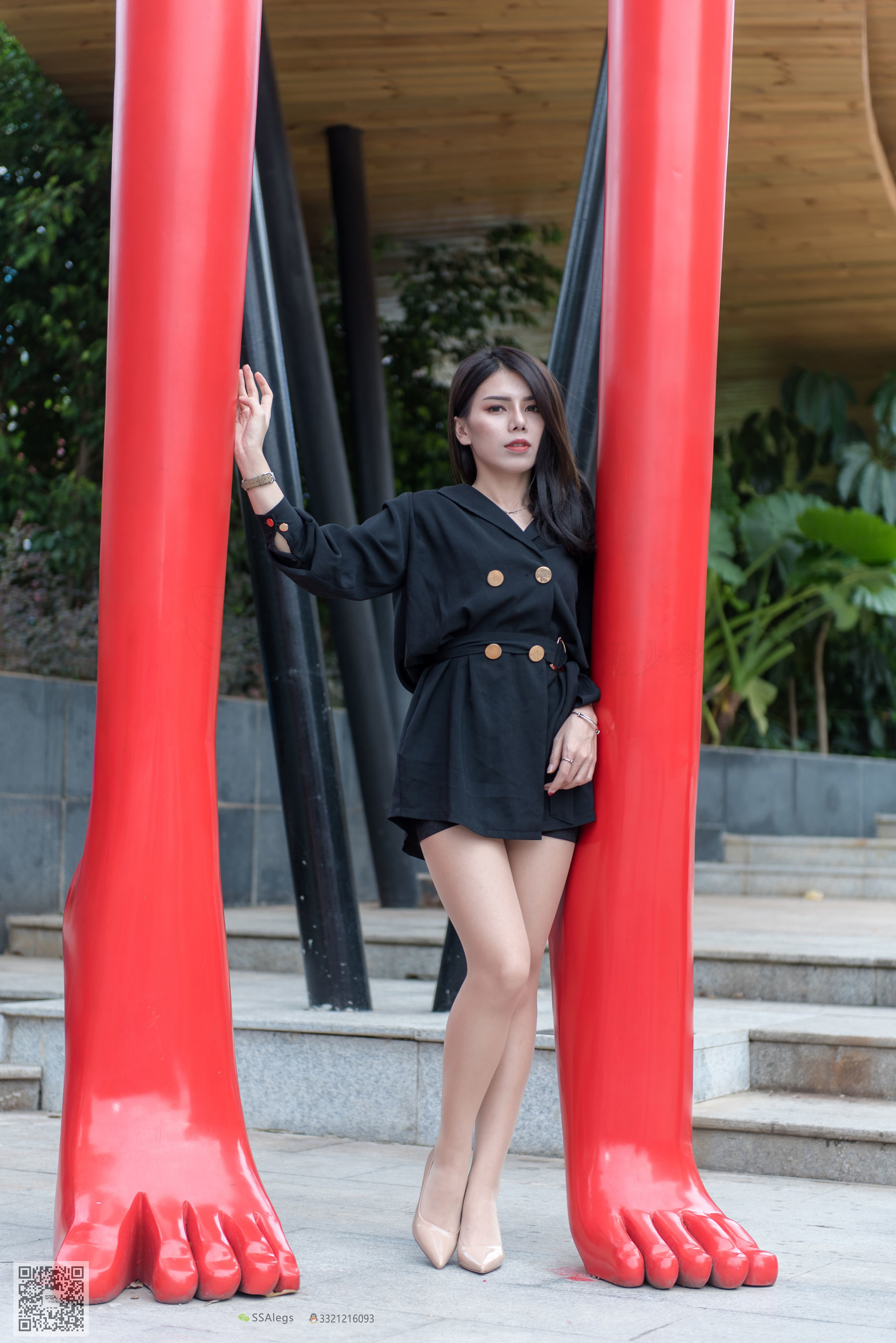 超清写真 No.024 高冷混血女王芷沫 肉丝街拍-图87