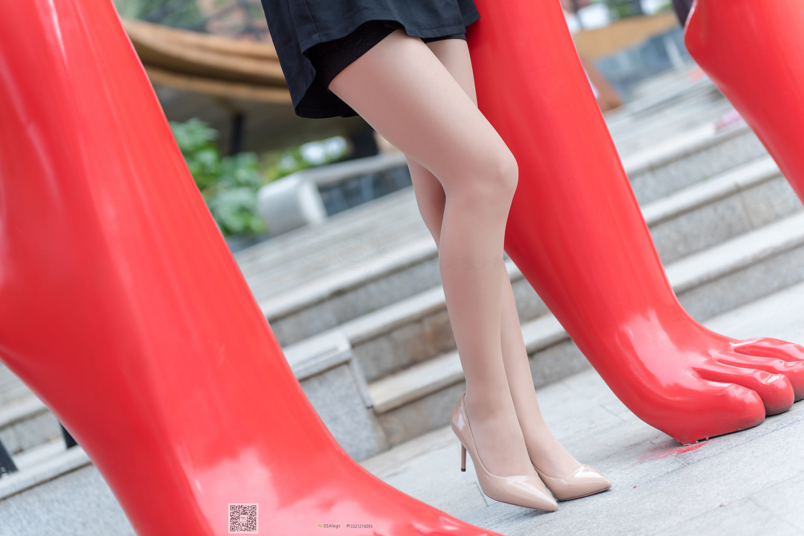 超清写真 No.024 高冷混血女王芷沫 肉丝街拍-图89