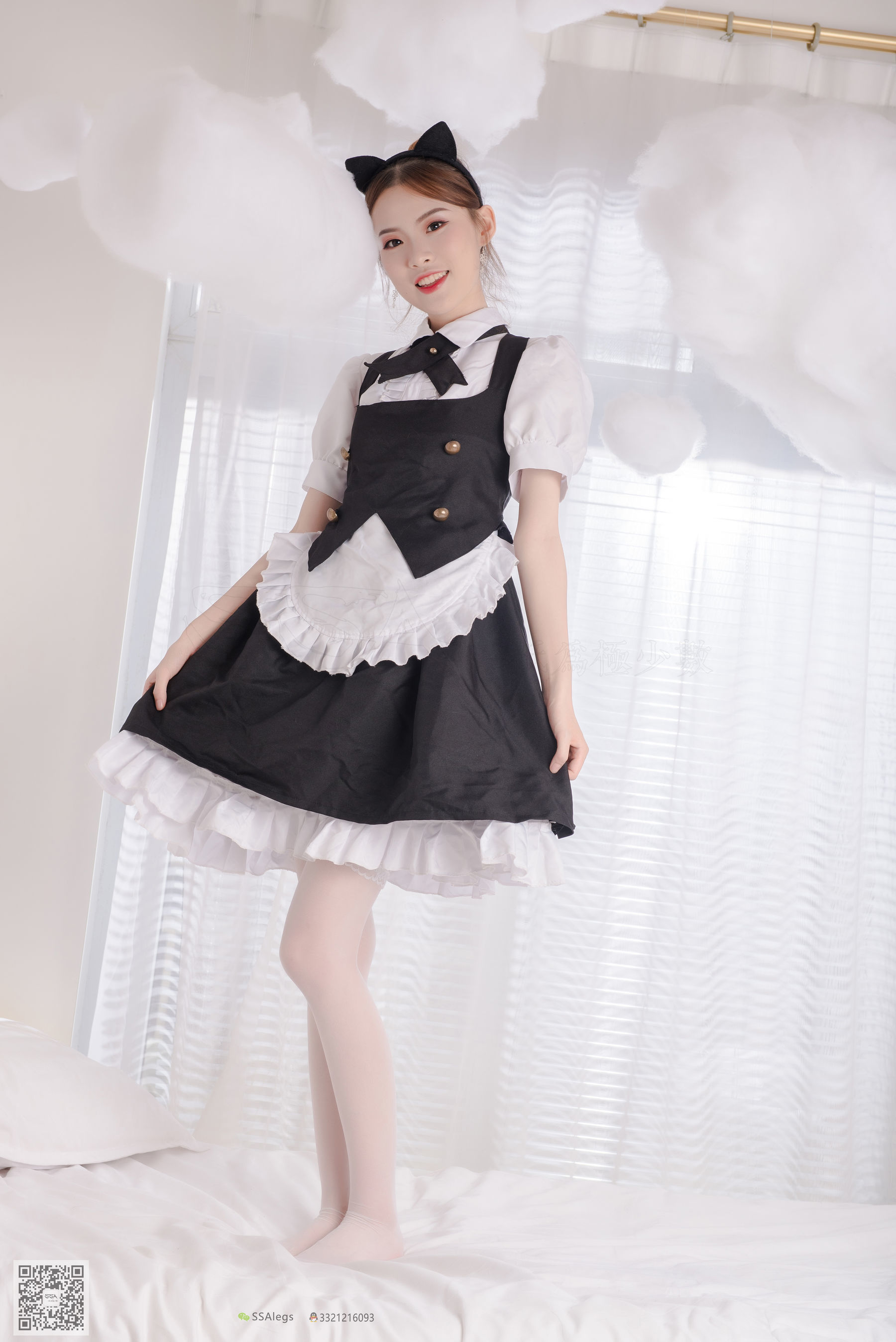 超清写真 No.025 甜美凤琪琪 女仆长筒丝袜-图90