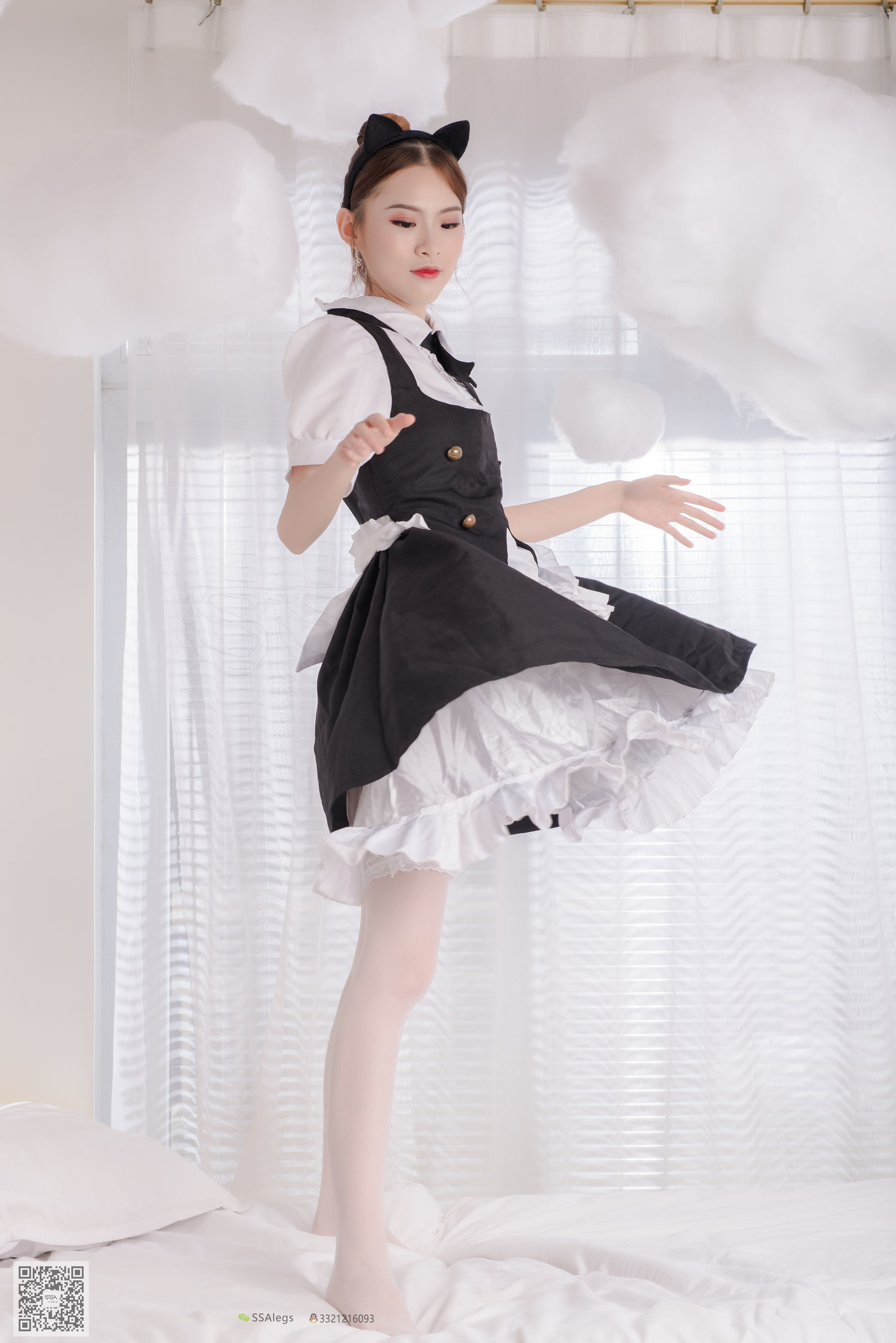 超清写真 No.025 甜美凤琪琪 女仆长筒丝袜-图91