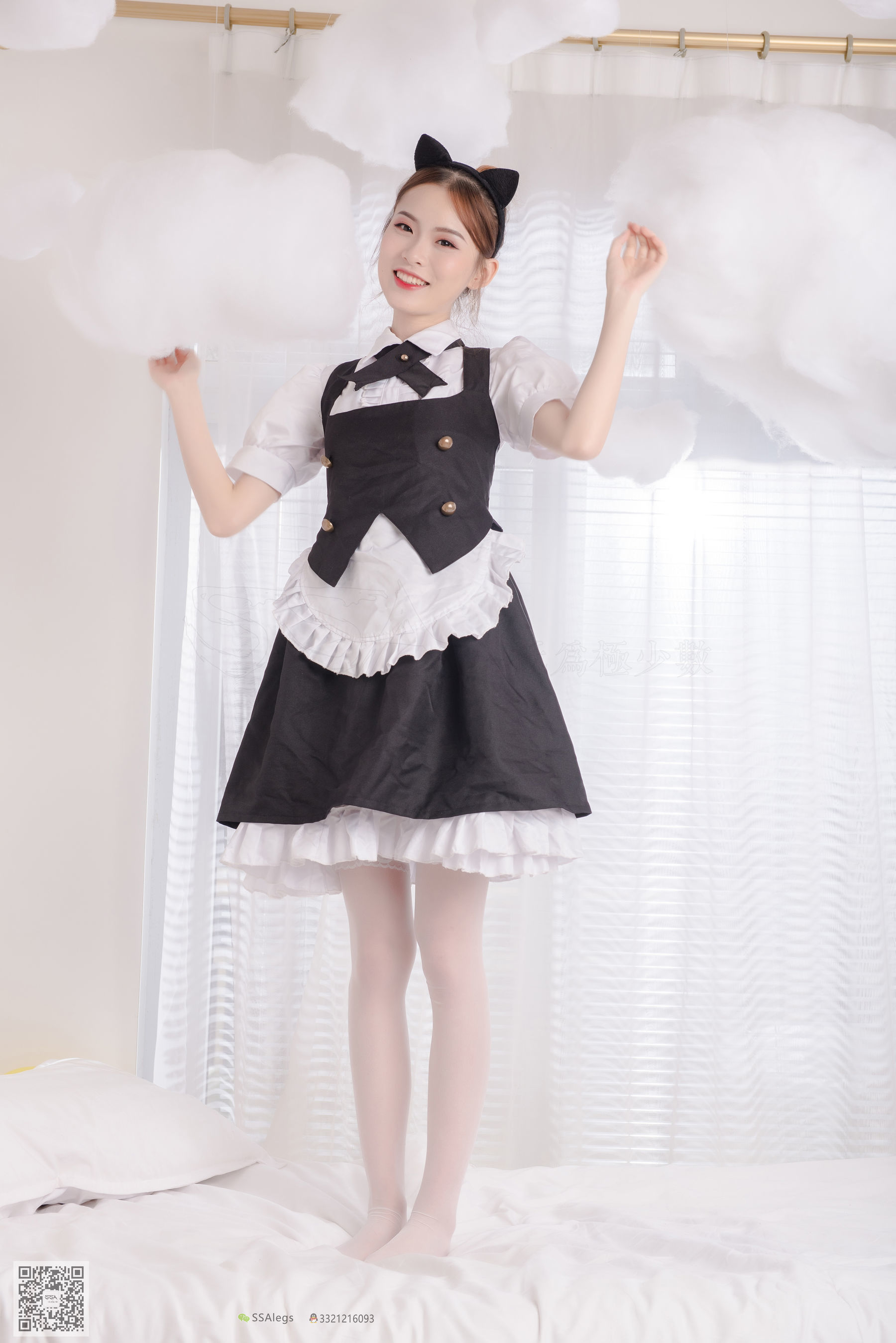 超清写真 No.025 甜美凤琪琪 女仆长筒丝袜-图92