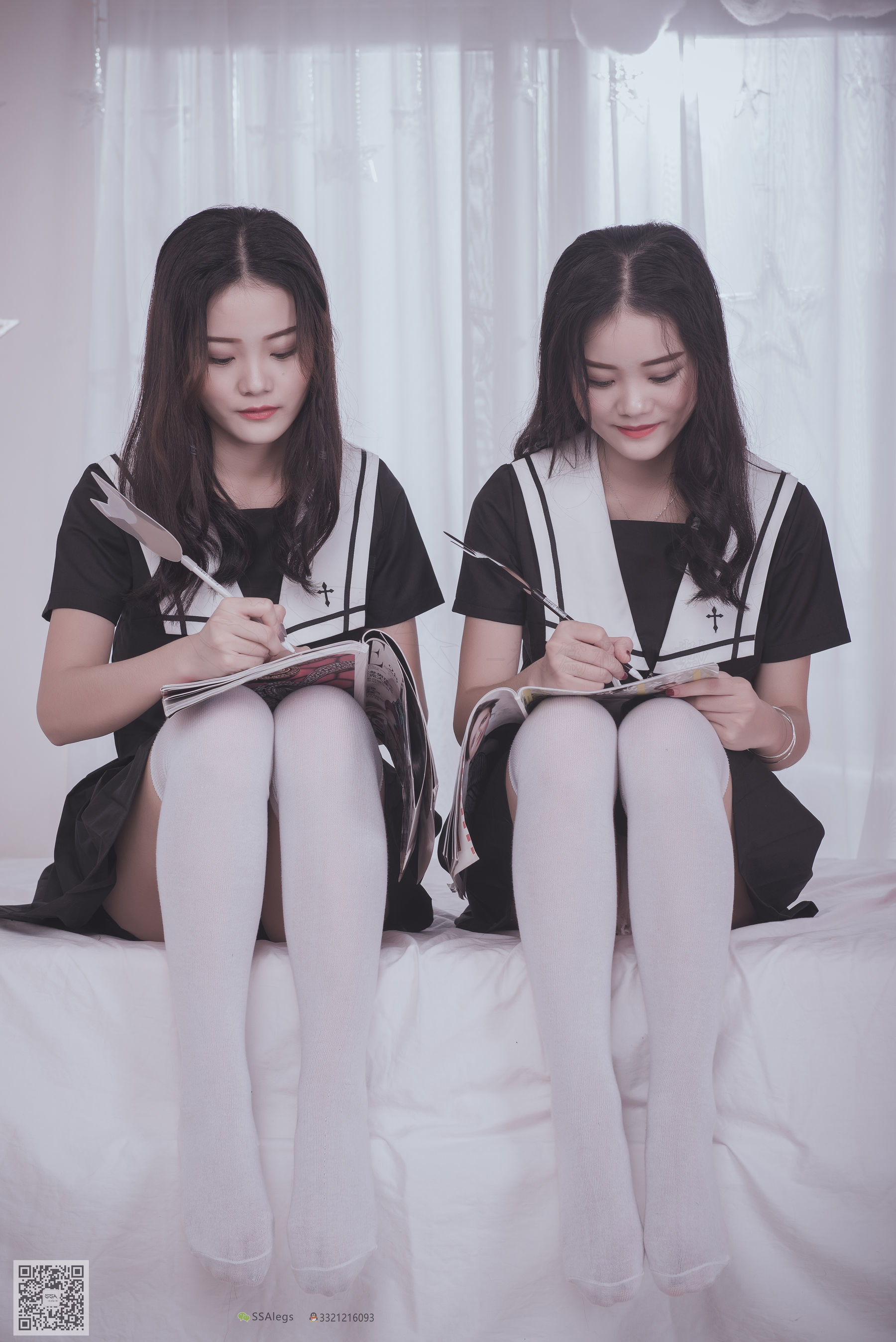 超清写真 No.028 青青姐妹 姐妹花的JK情-图24