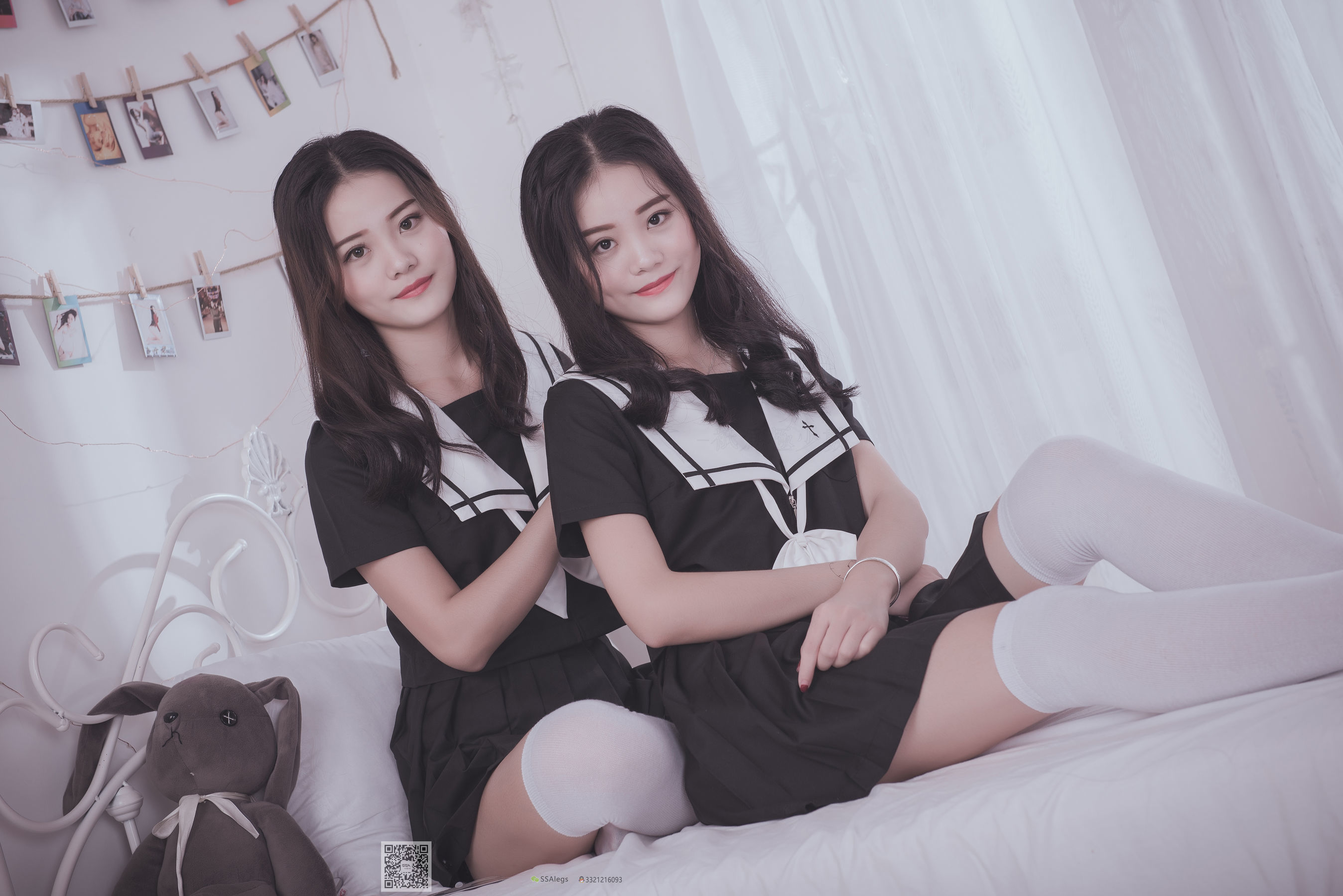 超清写真 No.028 青青姐妹 姐妹花的JK情-图32