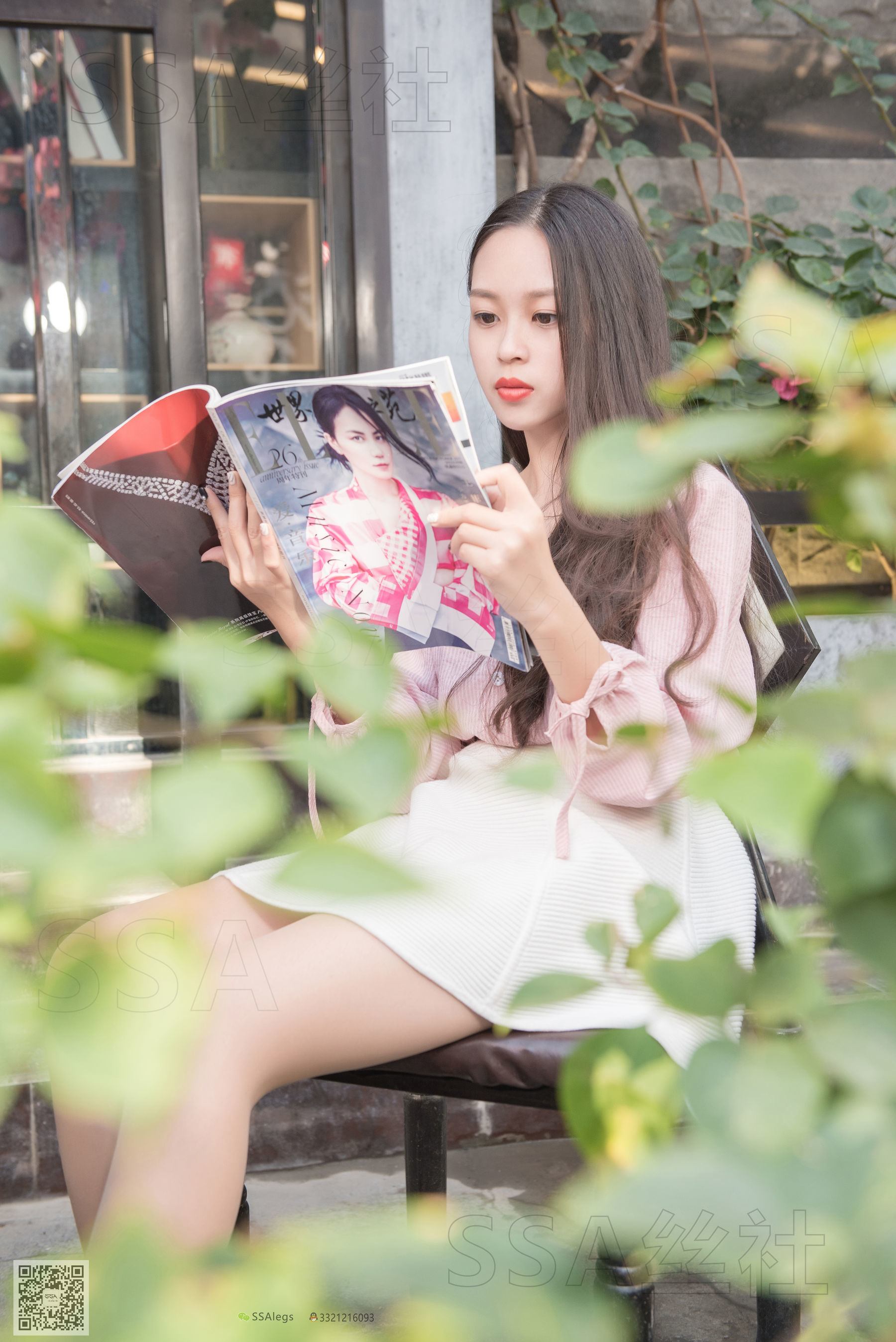 超清写真 No.052 西西 街拍小白裙-图21