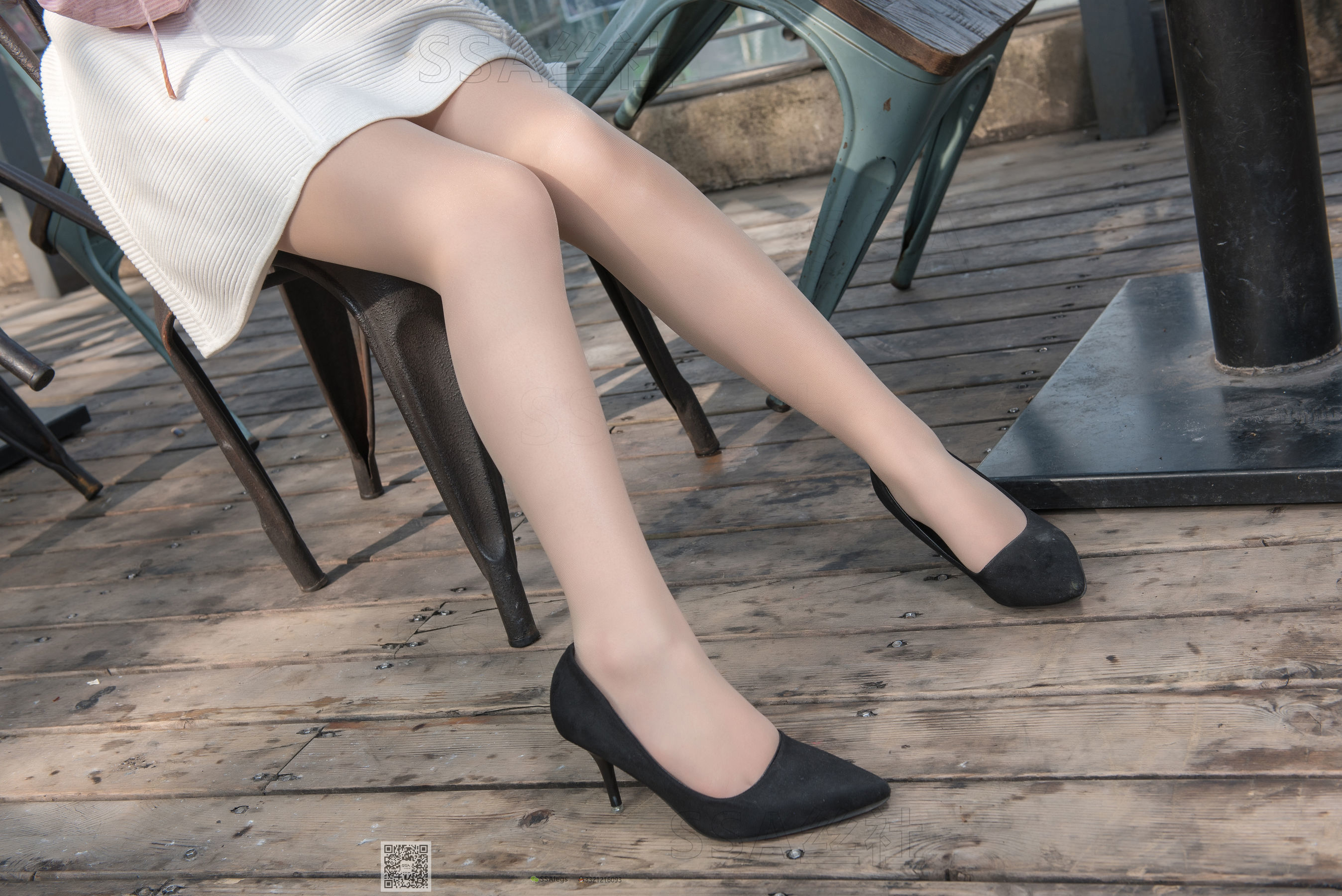 超清写真 No.052 西西 街拍小白裙-图2