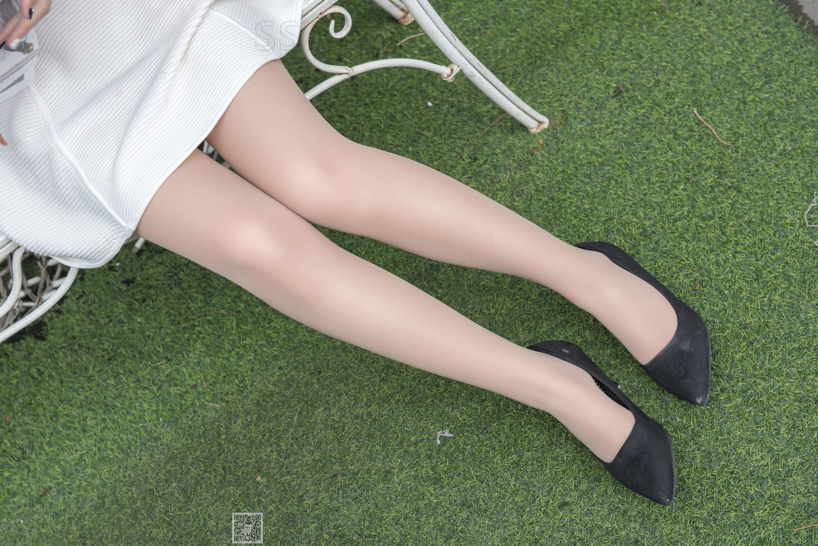 超清写真 No.052 西西 街拍小白裙-图41