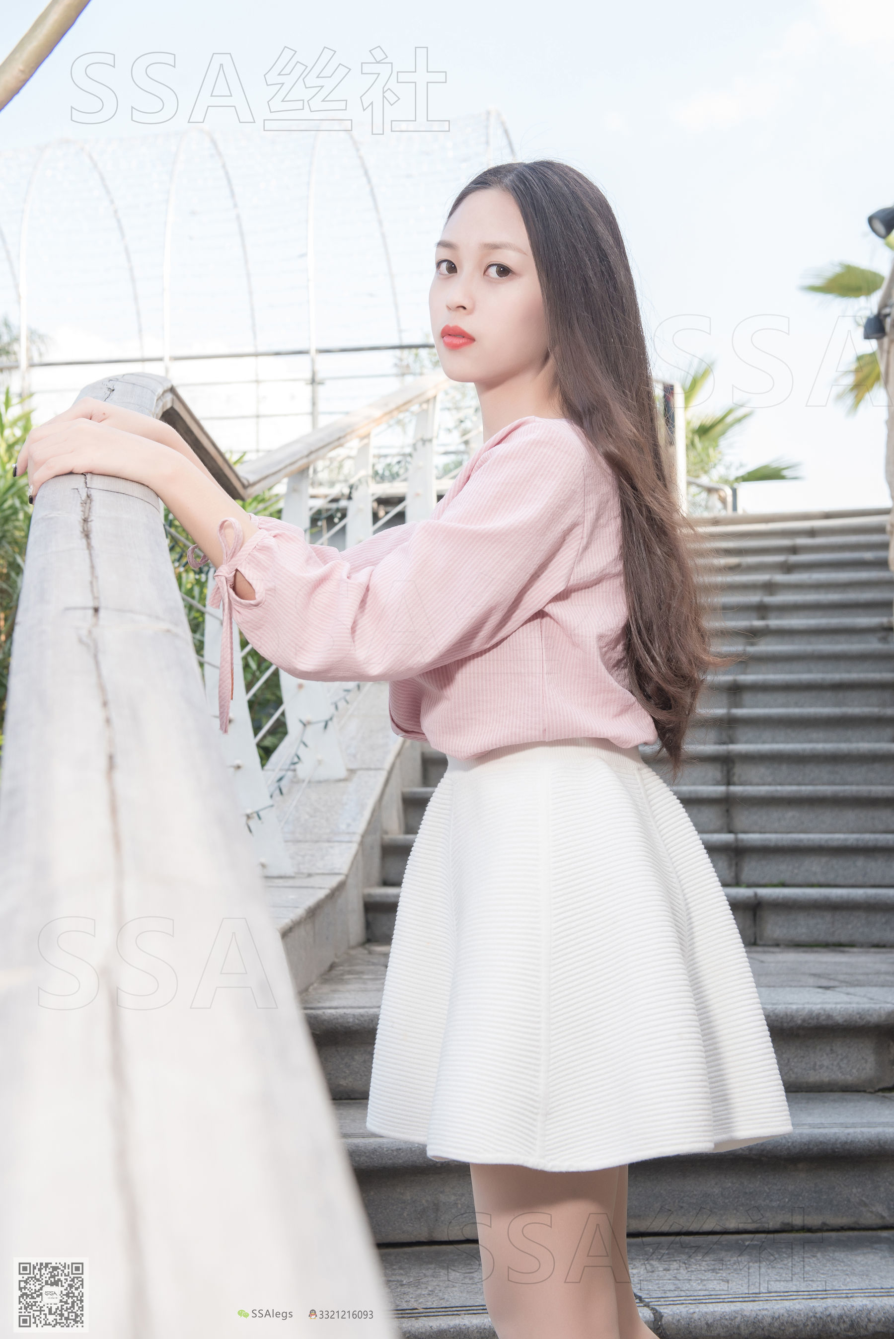 超清写真 No.052 西西 街拍小白裙-图54