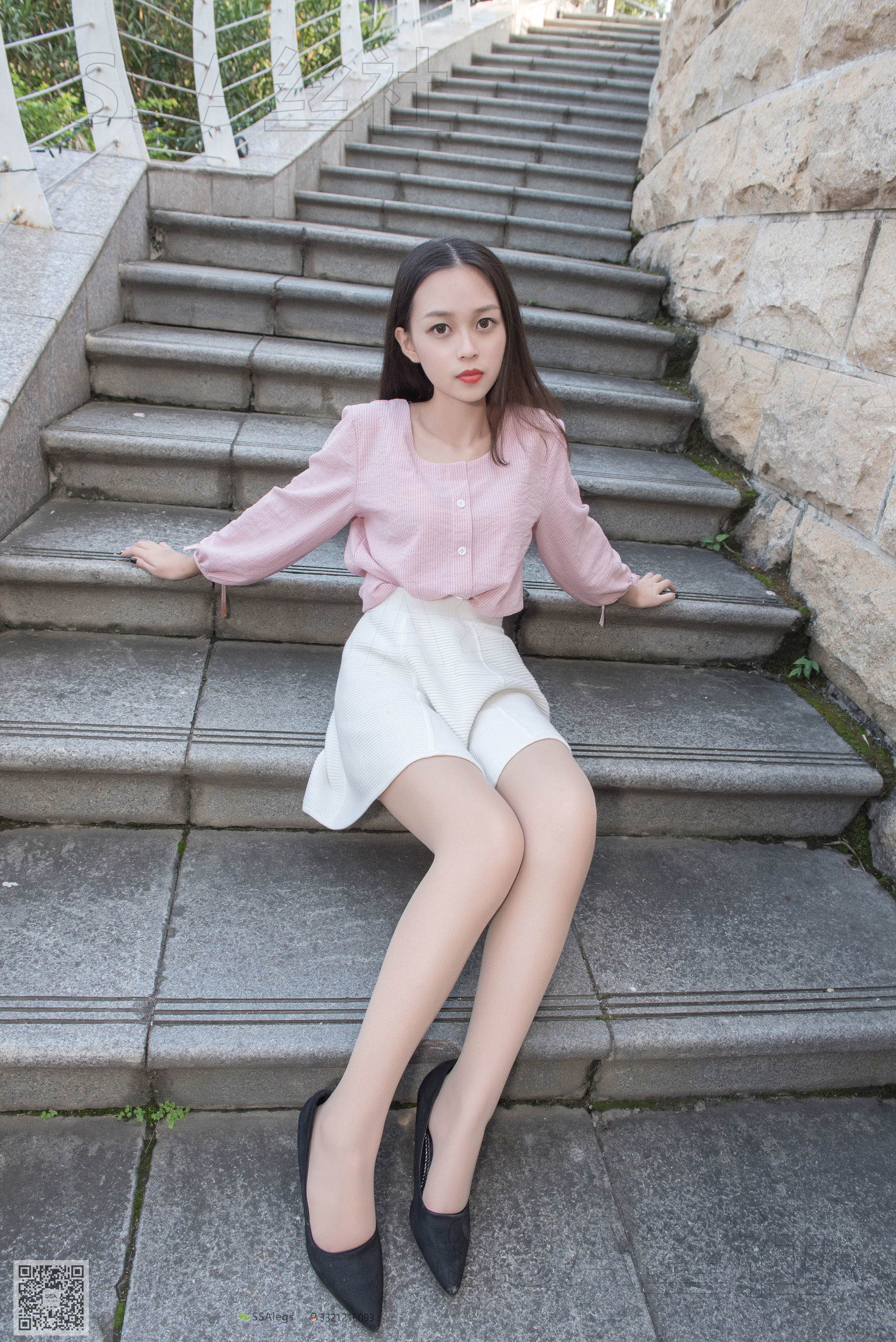 超清写真 No.052 西西 街拍小白裙-图65