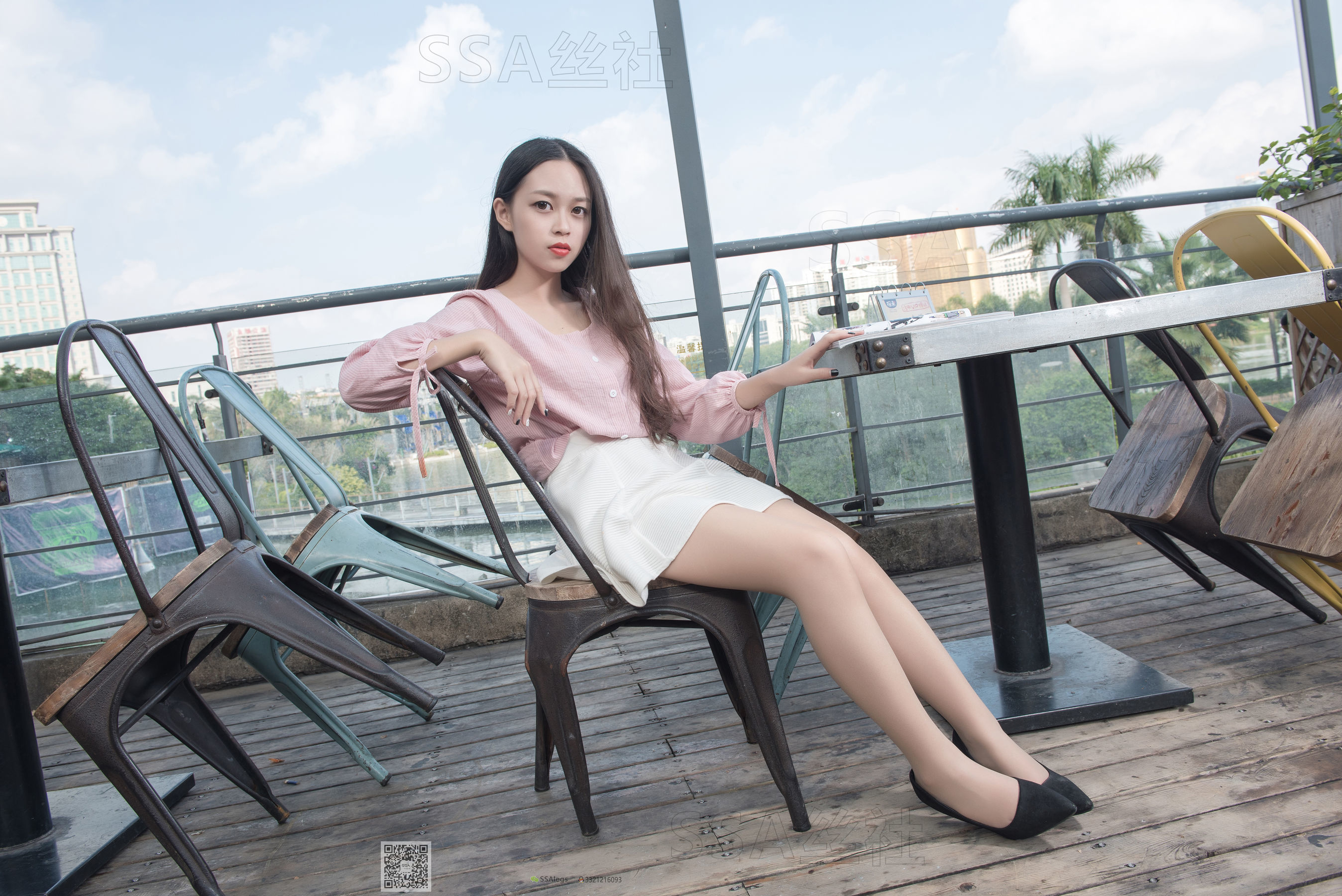 超清写真 No.052 西西 街拍小白裙-图8