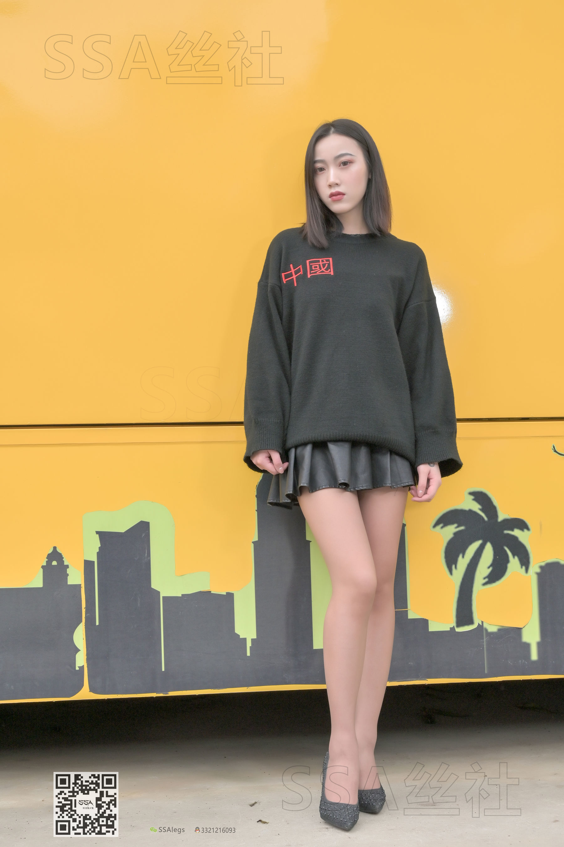 超清写真 No.094 腿模大大 街拍灰丝-图0