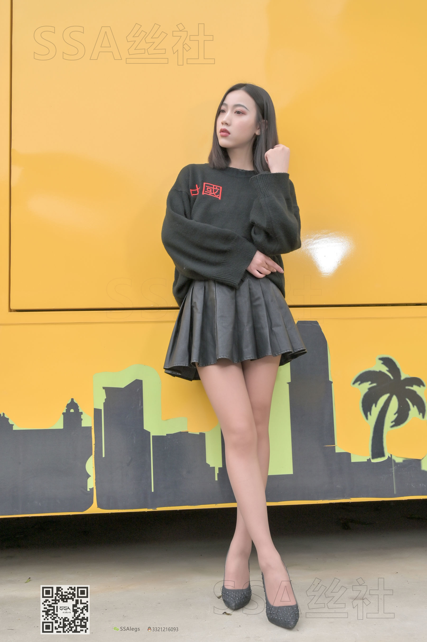 超清写真 No.094 腿模大大 街拍灰丝-图2