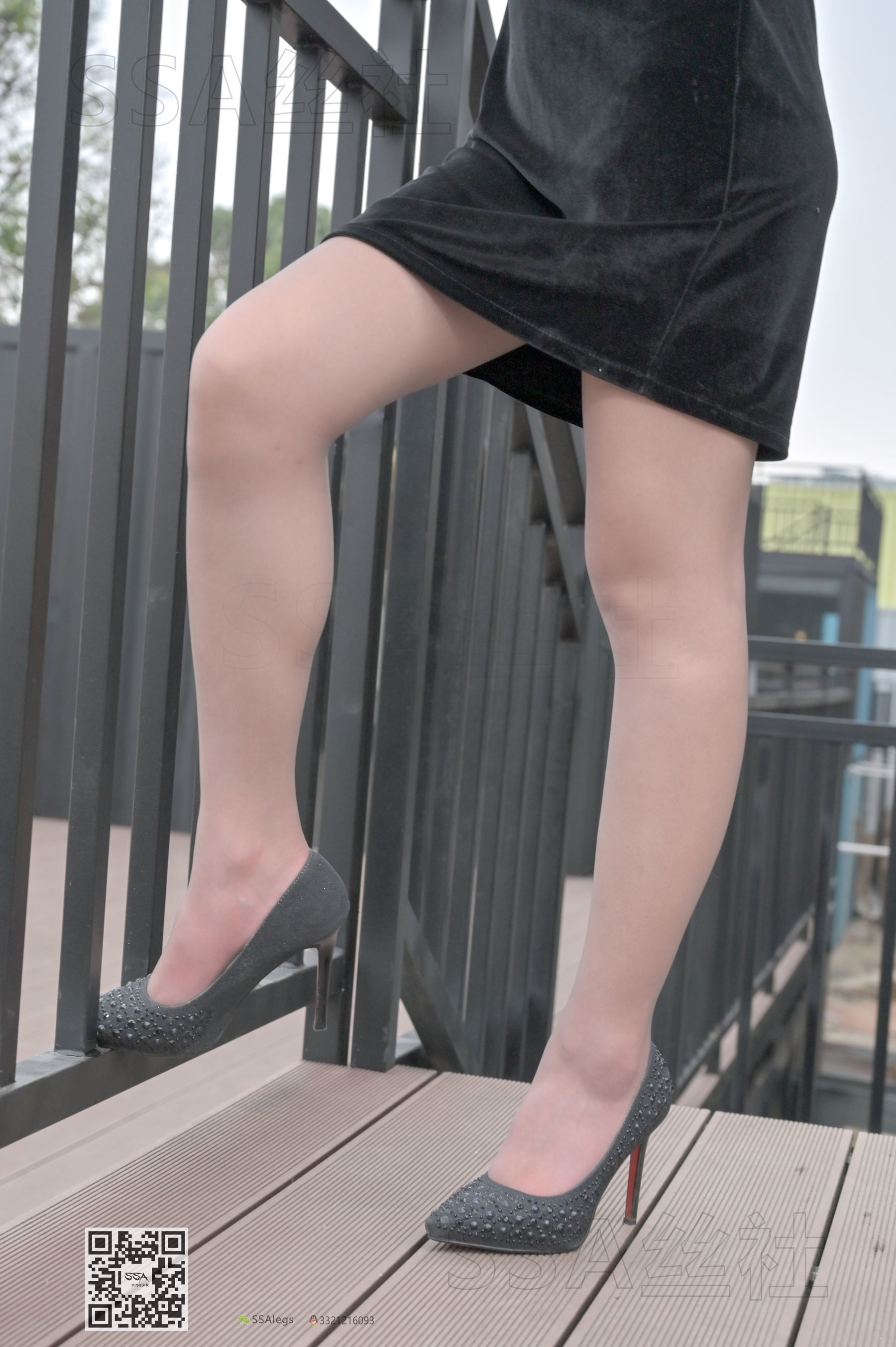 超清写真 No.096 大大 街拍腿模灰丝-图10