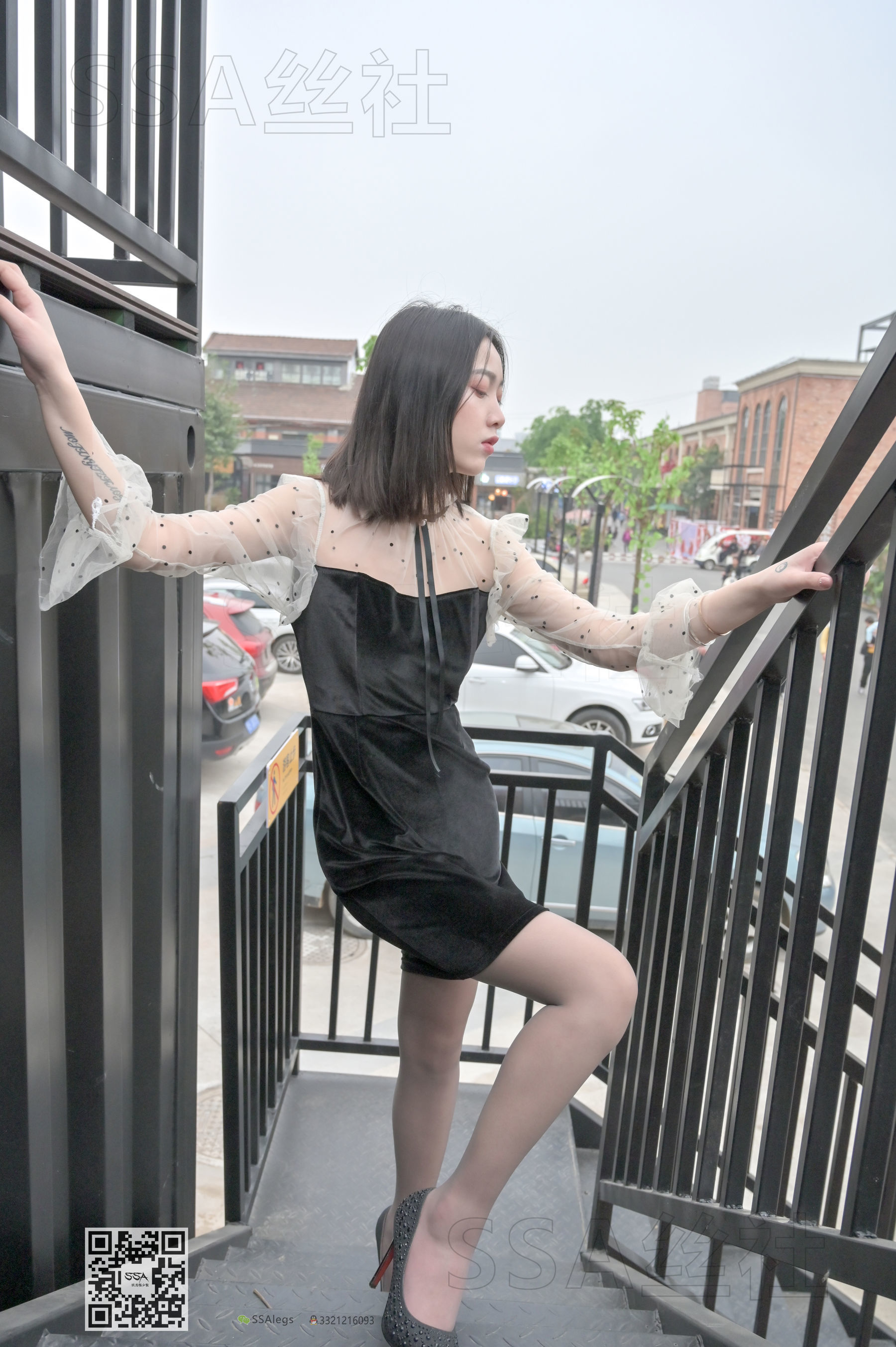 超清写真 No.096 大大 街拍腿模灰丝-图23