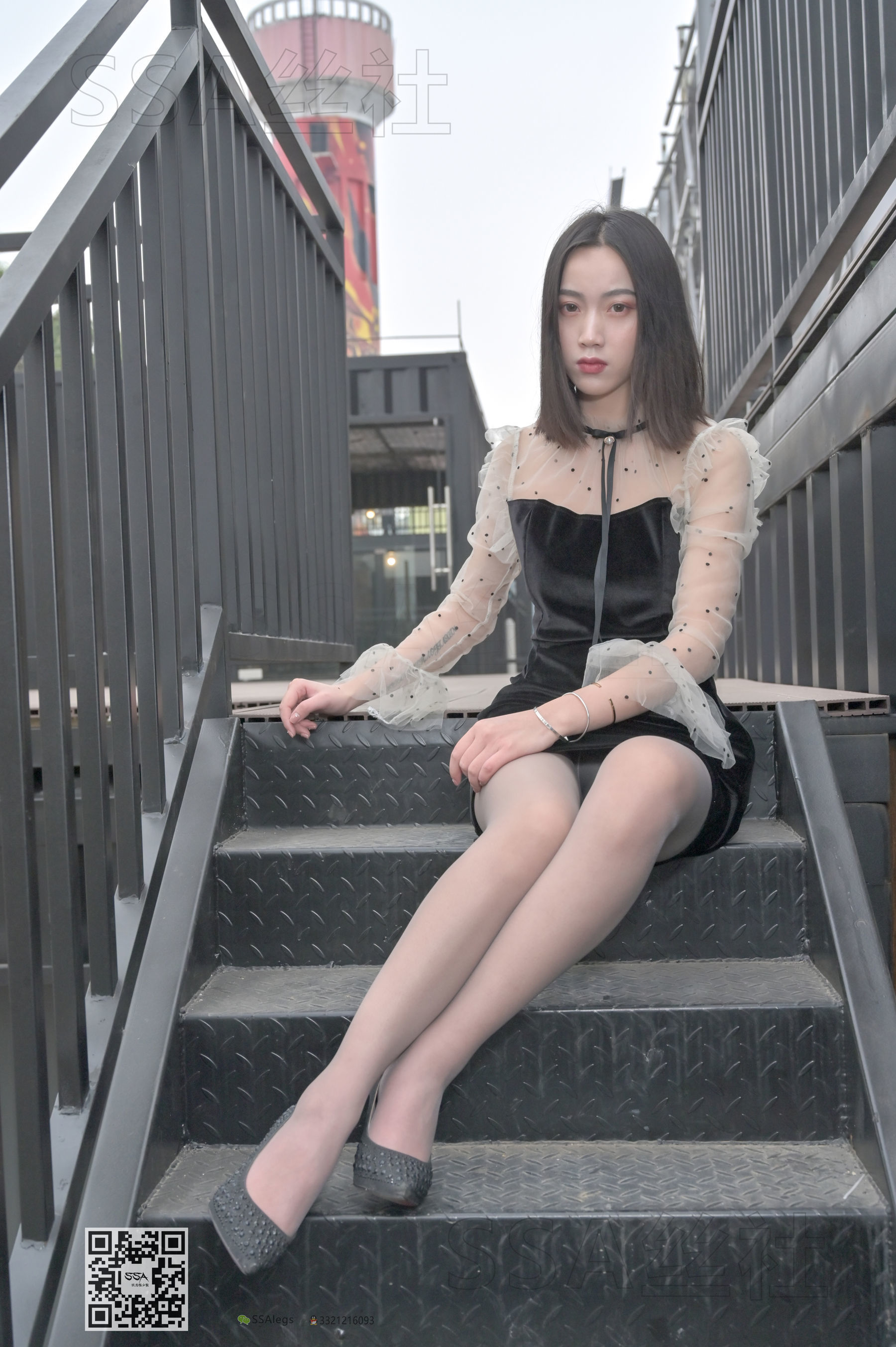 超清写真 No.096 大大 街拍腿模灰丝-图34