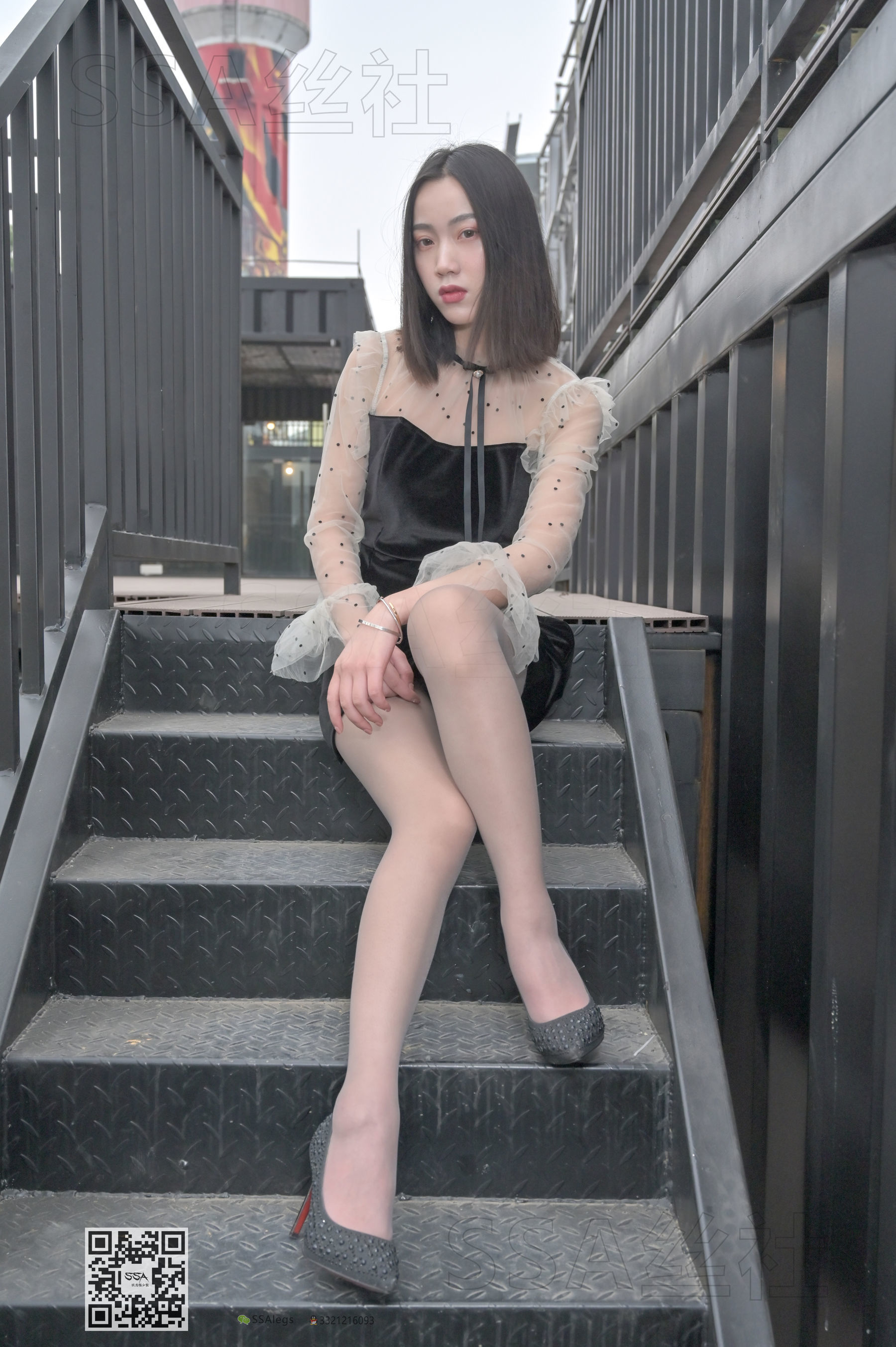 超清写真 No.096 大大 街拍腿模灰丝-图35