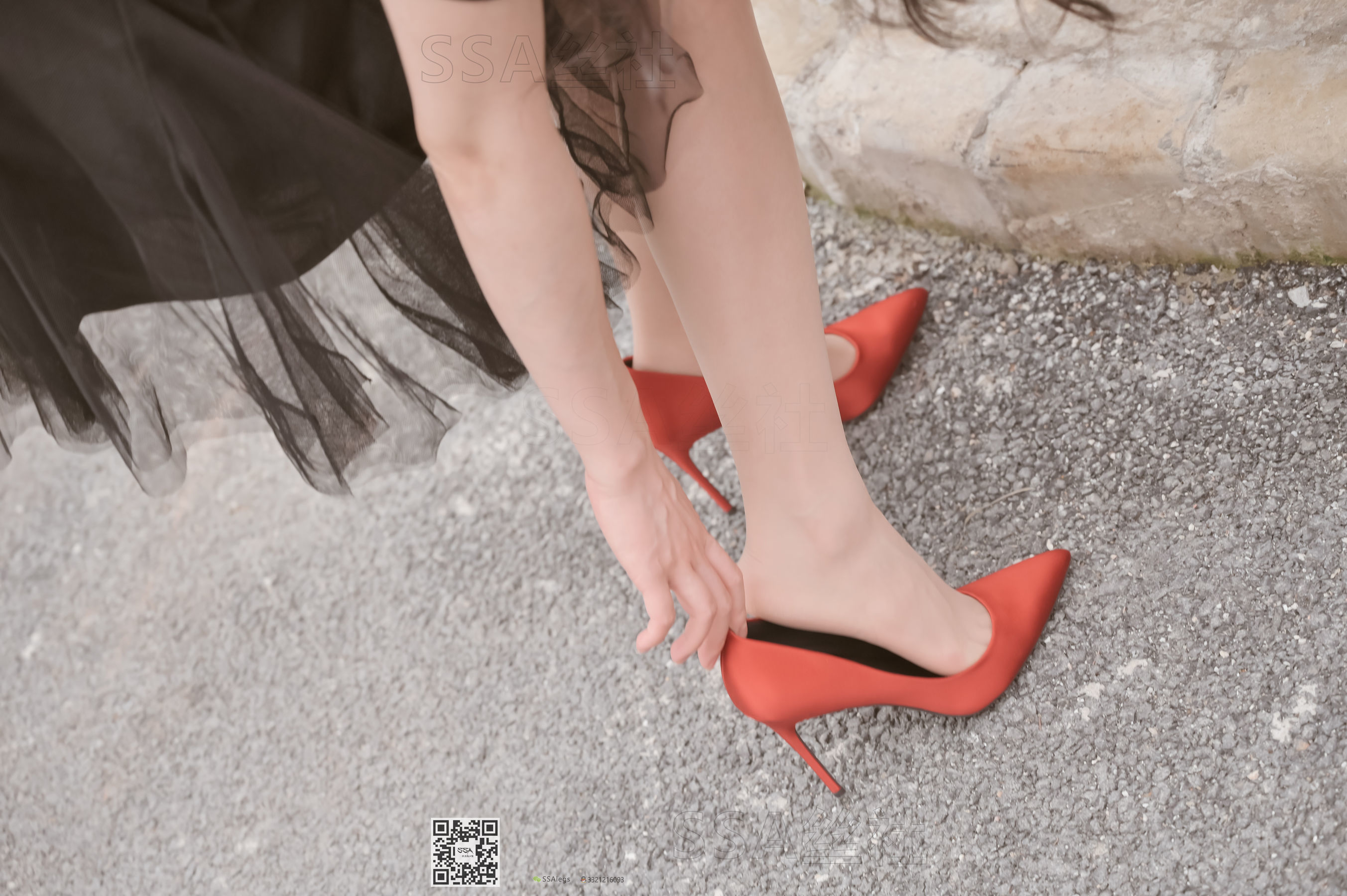 超清写真 No.097 雪梨 腿模街拍红色高跟鞋肉丝-图104