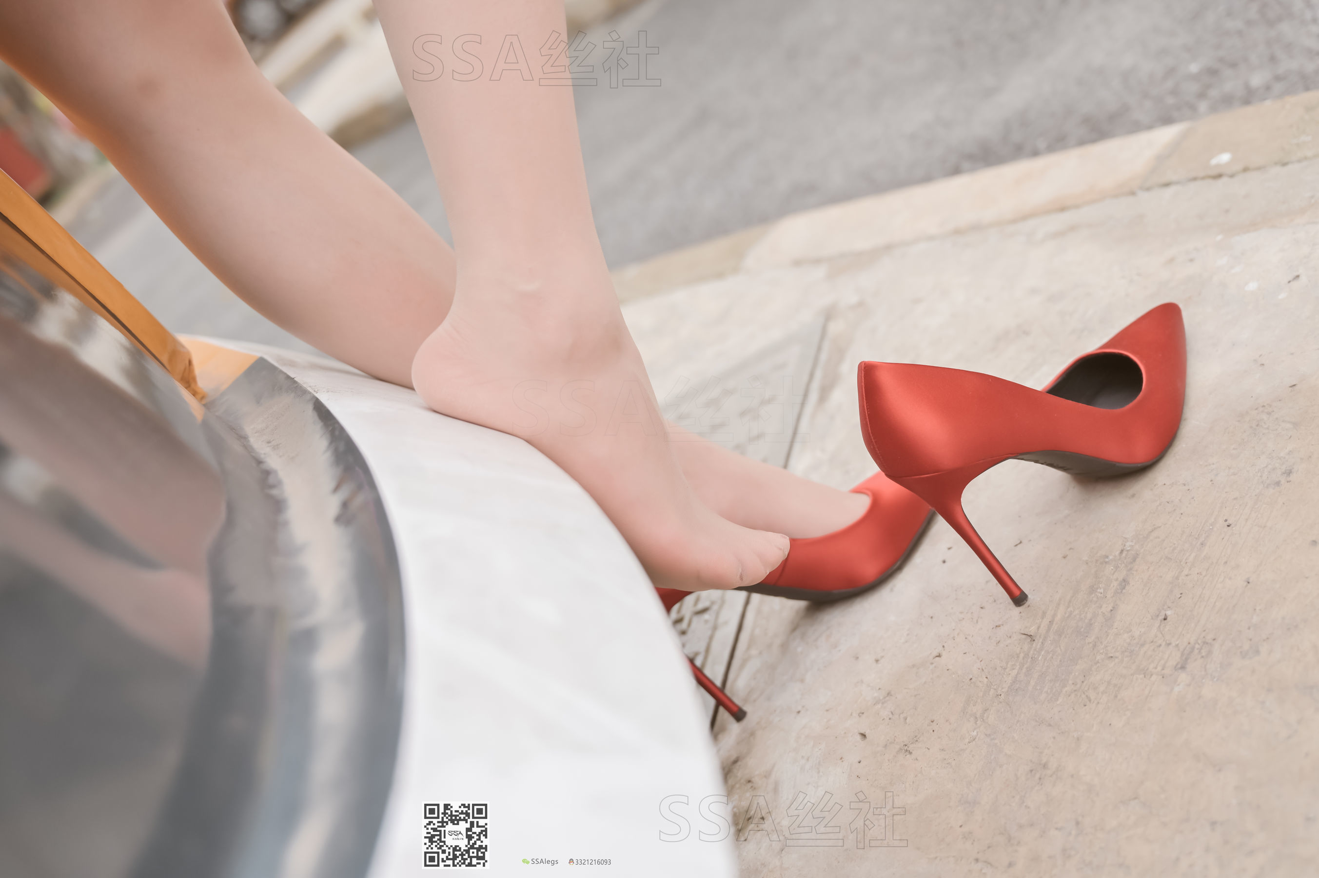 超清写真 No.097 雪梨 腿模街拍红色高跟鞋肉丝-图116