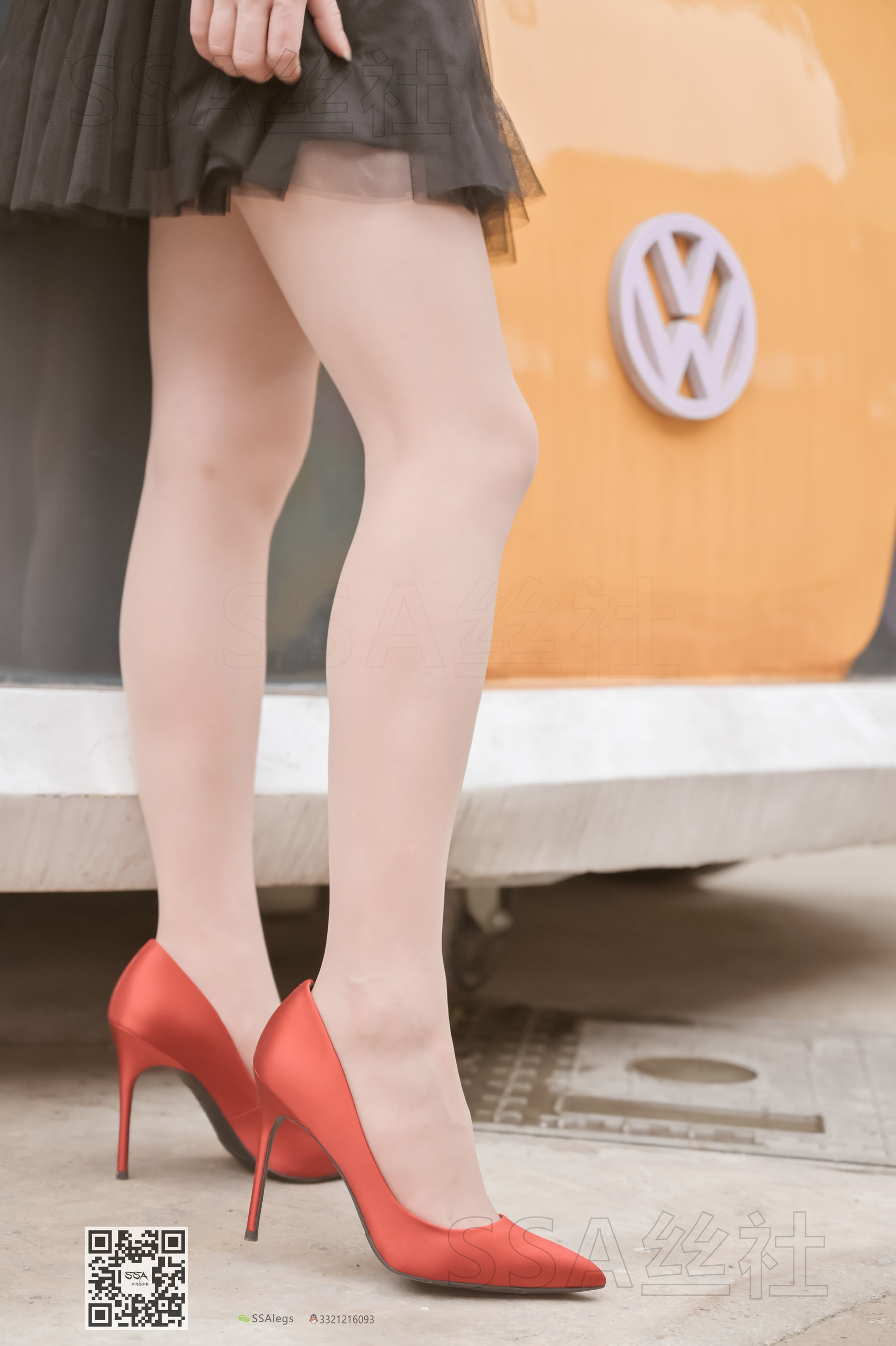 超清写真 No.097 雪梨 腿模街拍红色高跟鞋肉丝-图117