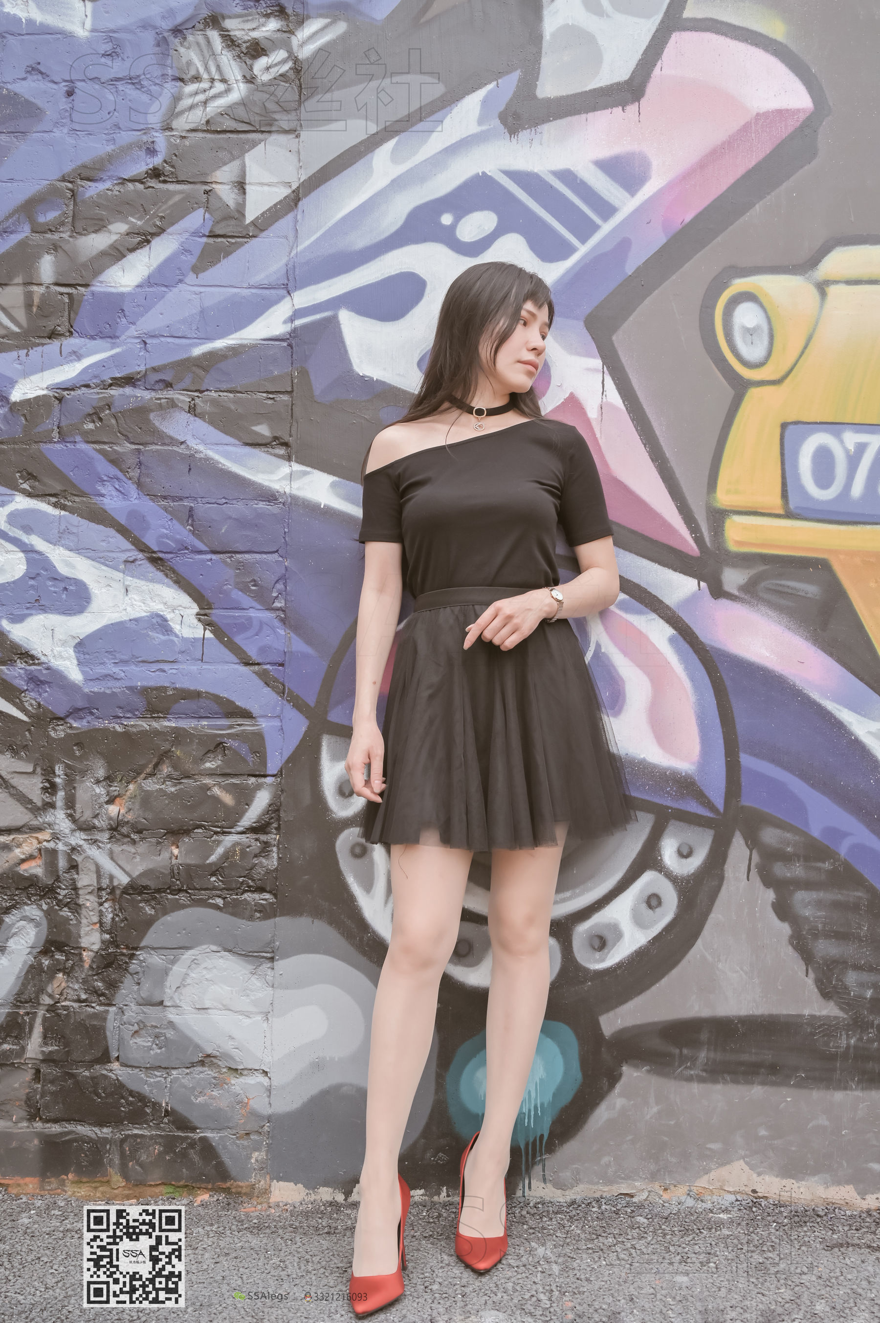 超清写真 No.097 雪梨 腿模街拍红色高跟鞋肉丝-图44