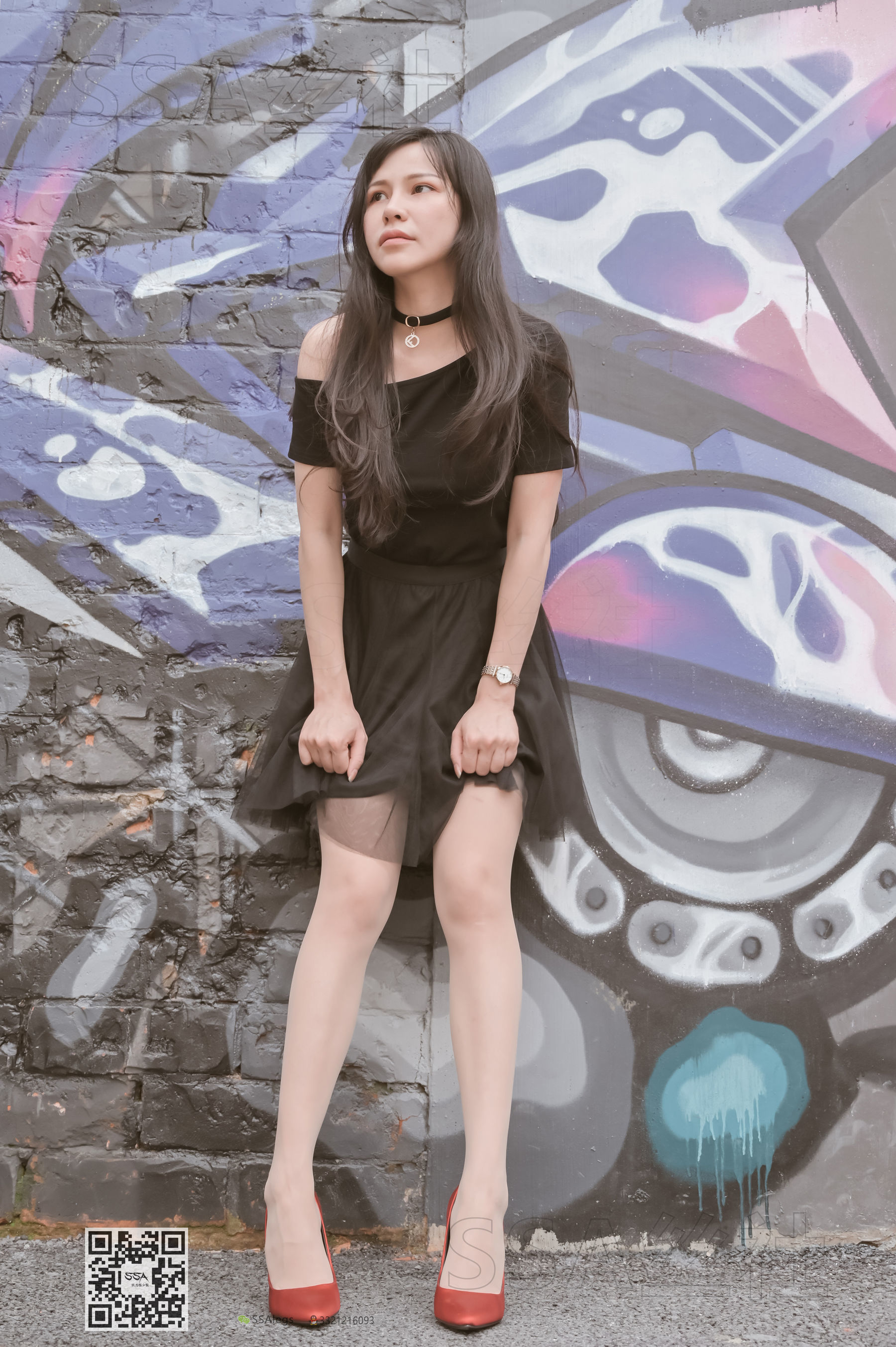超清写真 No.097 雪梨 腿模街拍红色高跟鞋肉丝-图54
