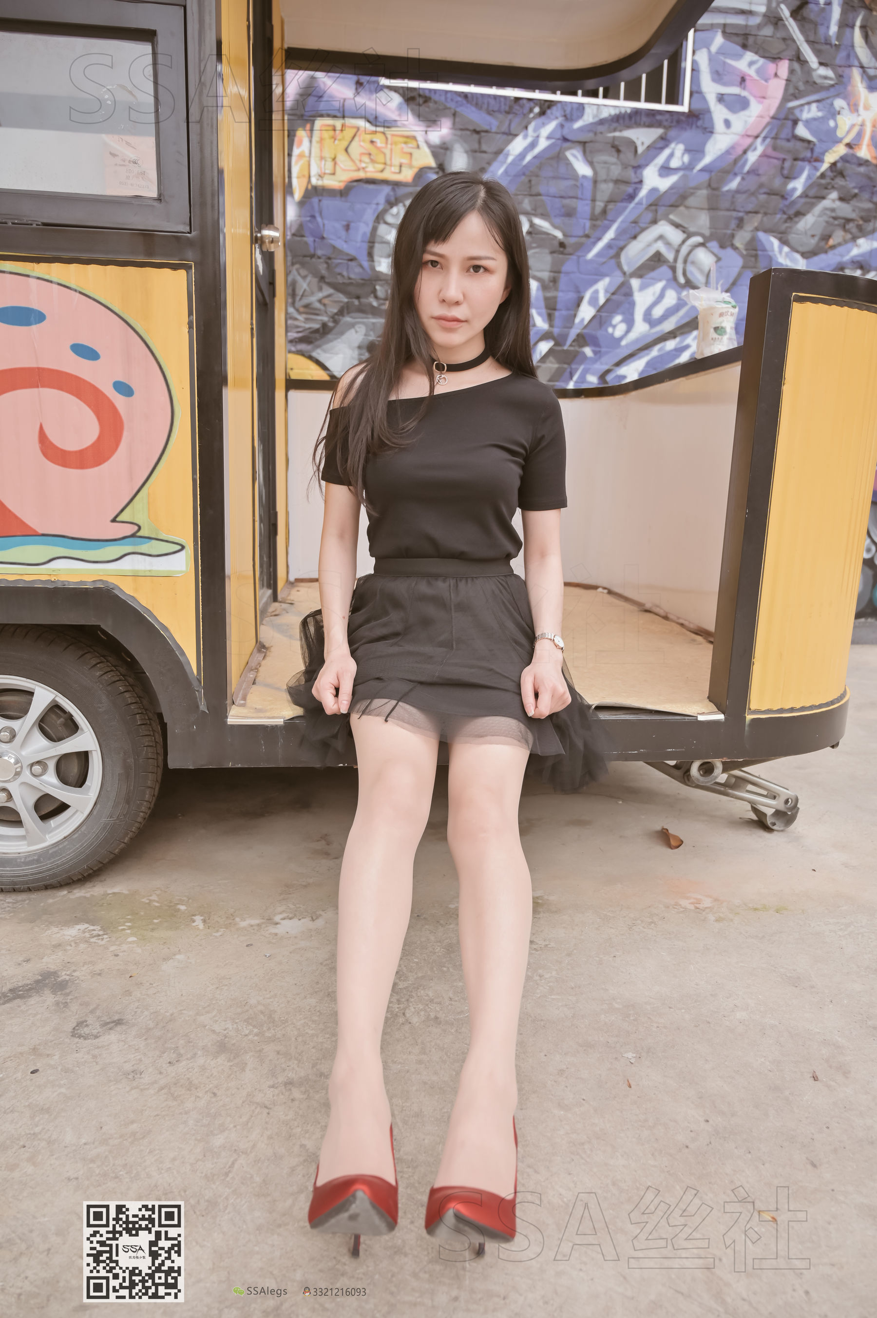 超清写真 No.097 雪梨 腿模街拍红色高跟鞋肉丝-图77