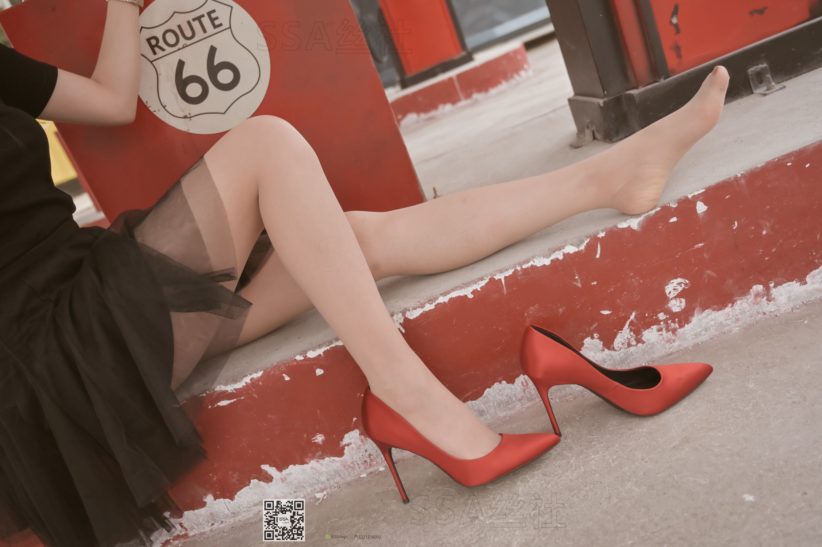 超清写真 No.097 雪梨 腿模街拍红色高跟鞋肉丝-图94