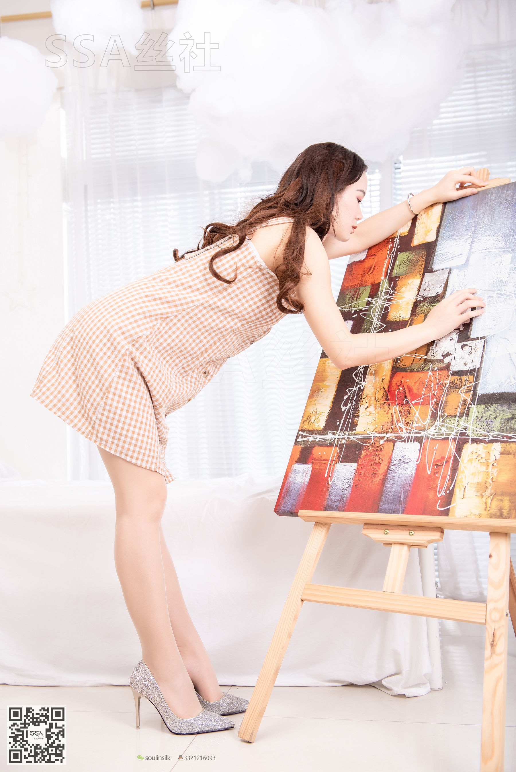超清写真 No.102 腿模嘉丽 小清新格子裙另类演绎-图142