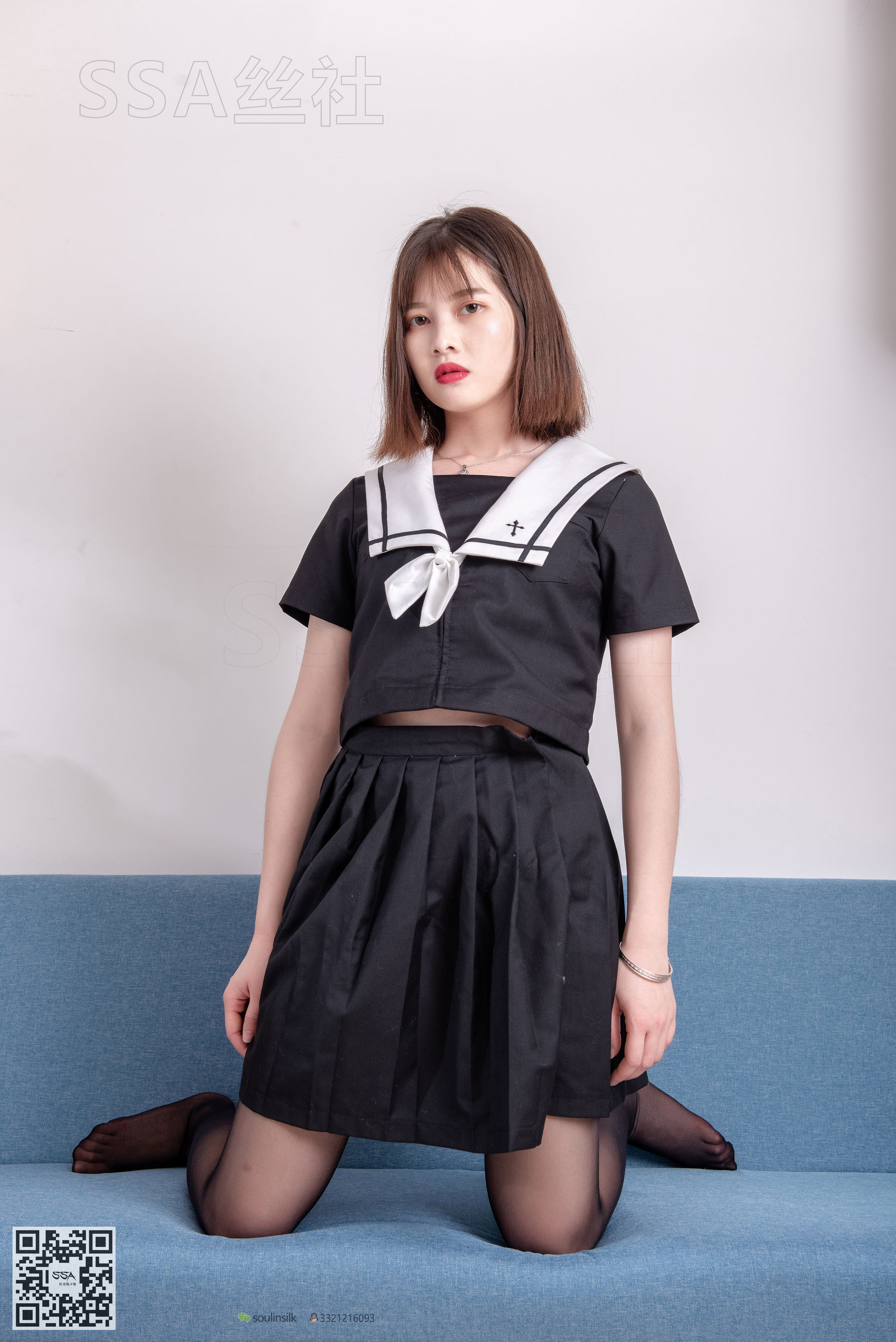 超清写真 No.113 腿模穗子 教你穿黑色系JK制服-图104