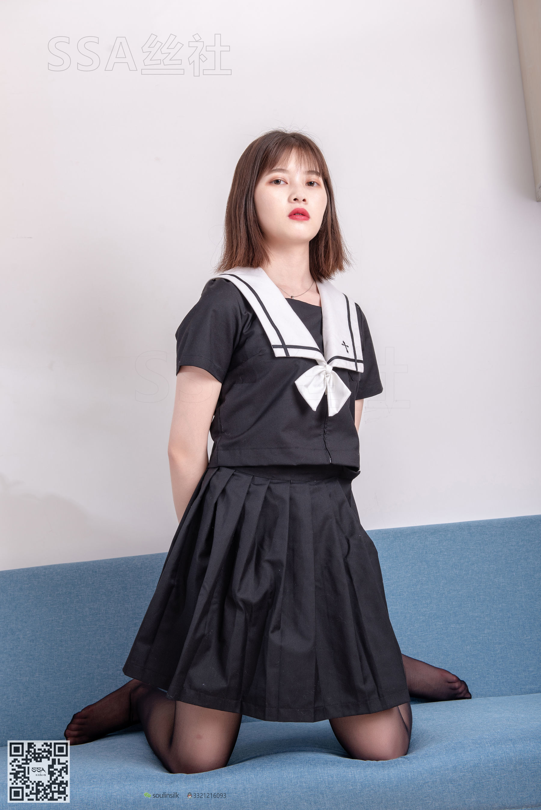 超清写真 No.113 腿模穗子 教你穿黑色系JK制服-图105