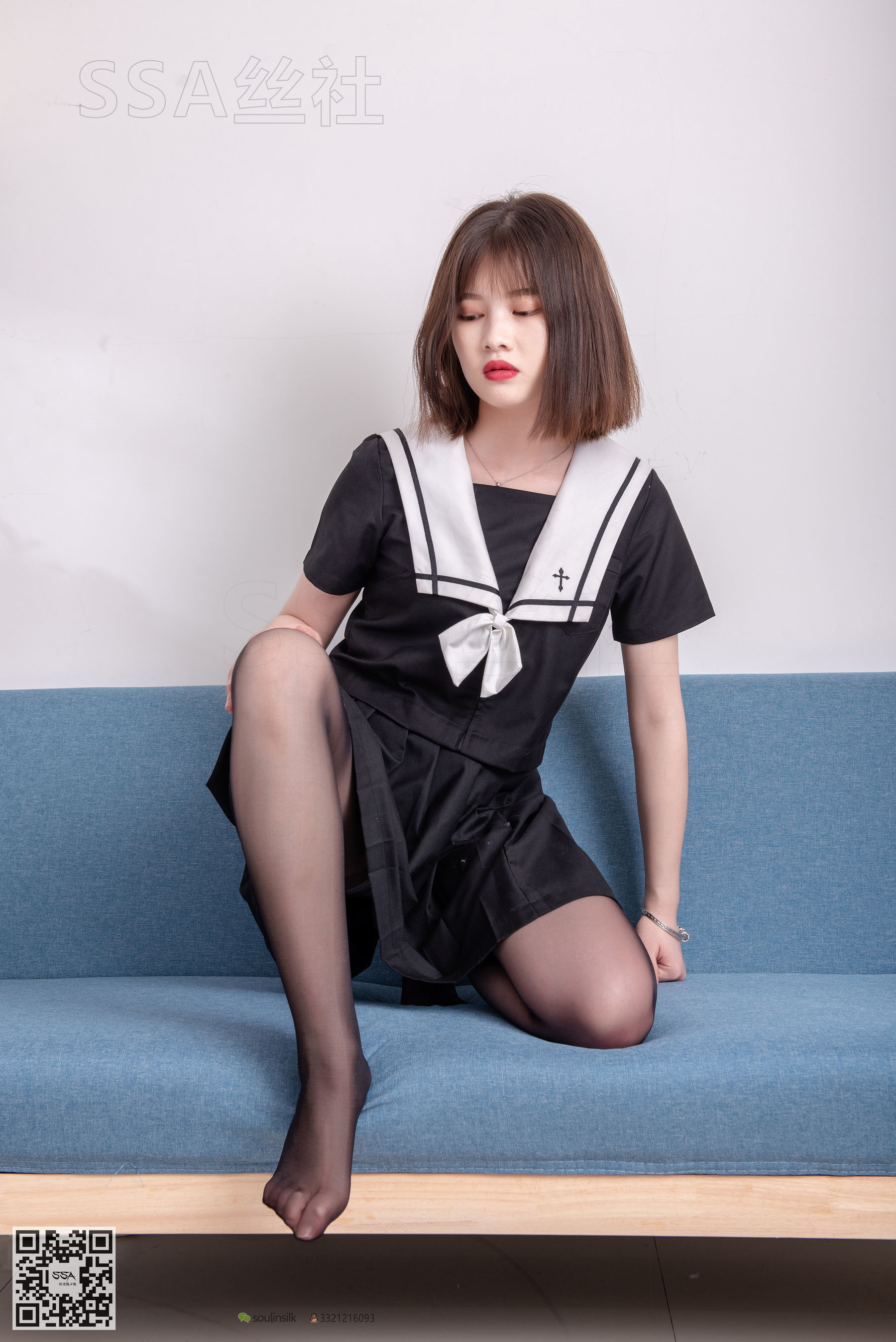 超清写真 No.113 腿模穗子 教你穿黑色系JK制服-图109