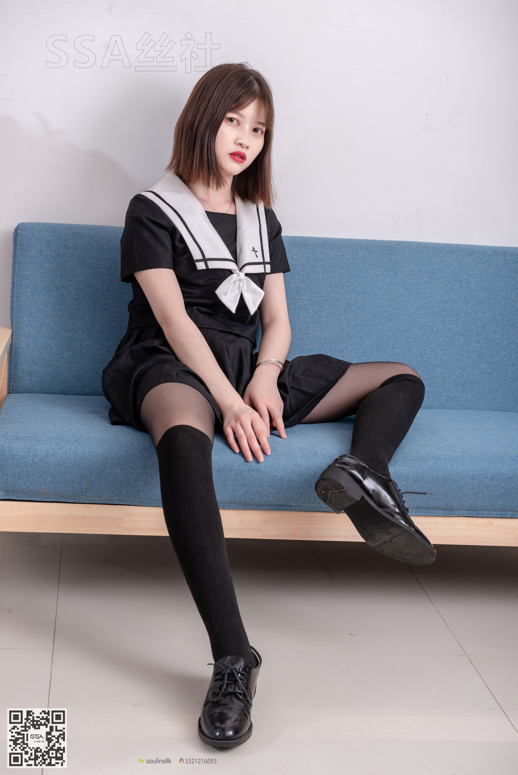 超清写真 No.113 腿模穗子 教你穿黑色系JK制服-图40