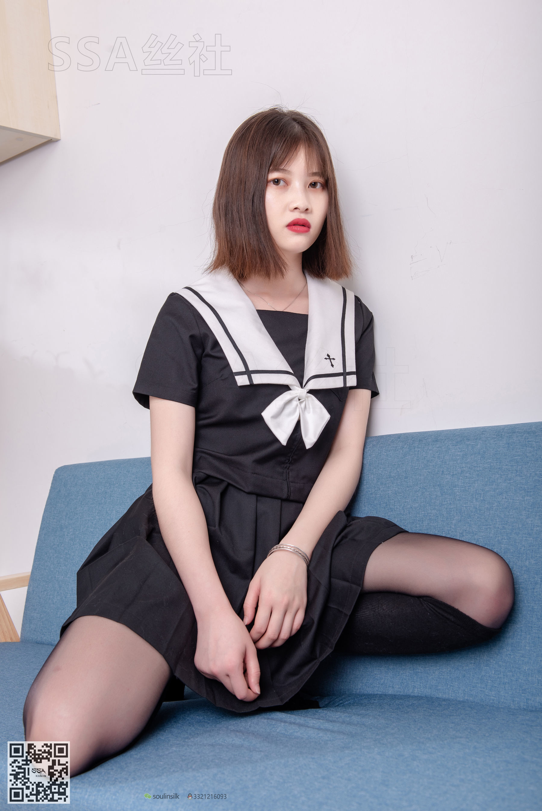 超清写真 No.113 腿模穗子 教你穿黑色系JK制服-图64