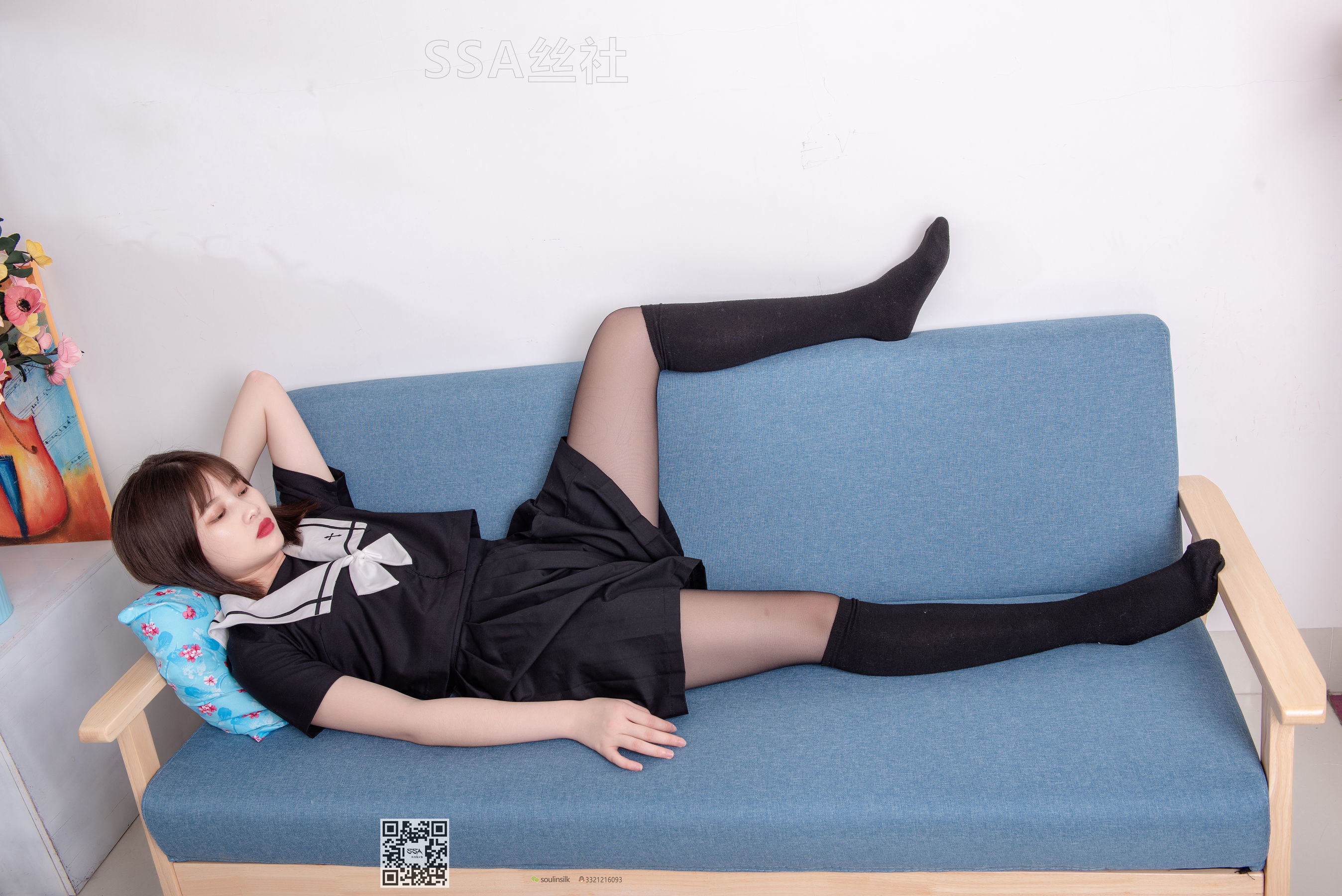 超清写真 No.113 腿模穗子 教你穿黑色系JK制服-图78