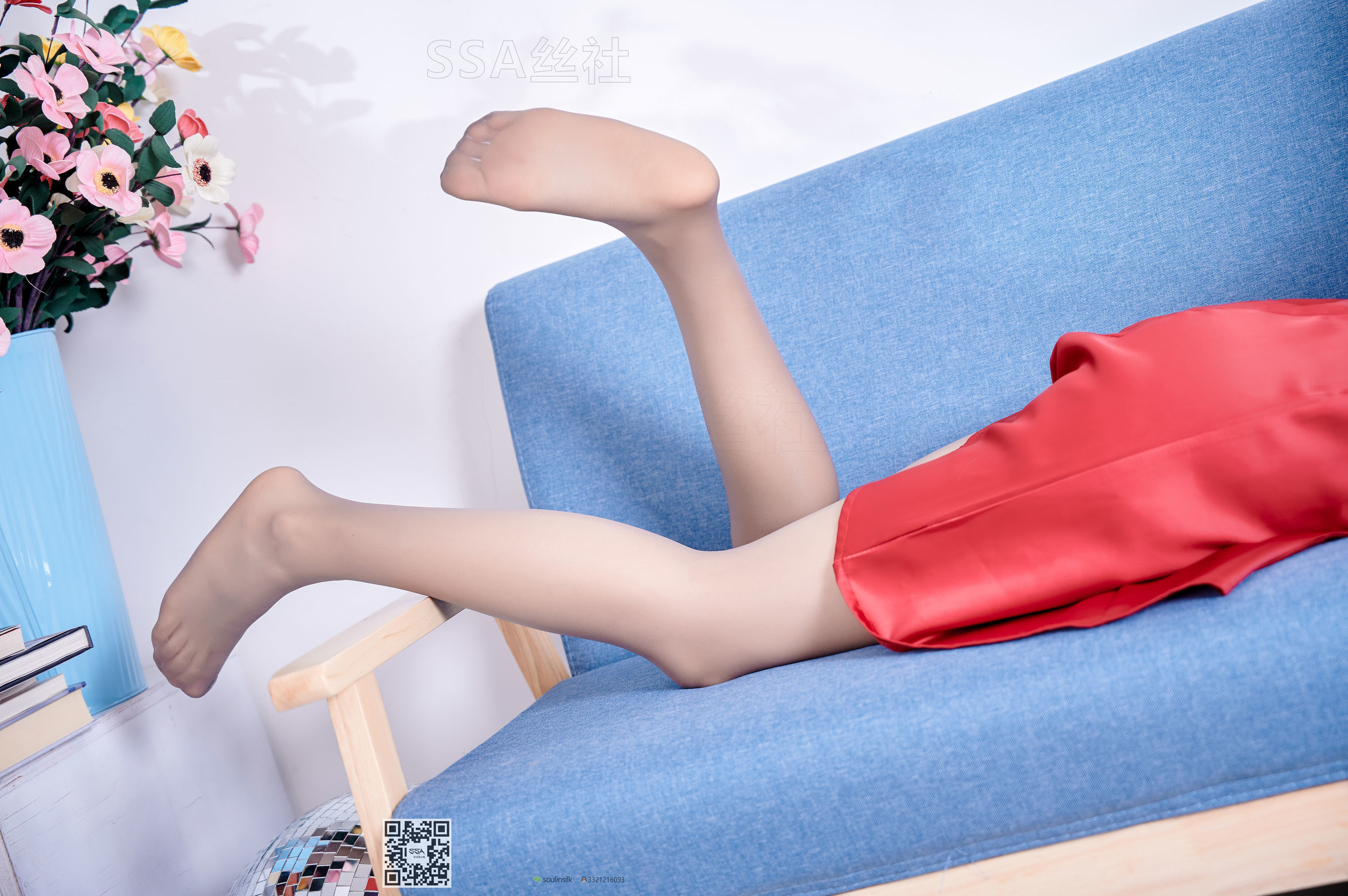 超清写真 No.118 模特慧慧 红裙灰丝-图48