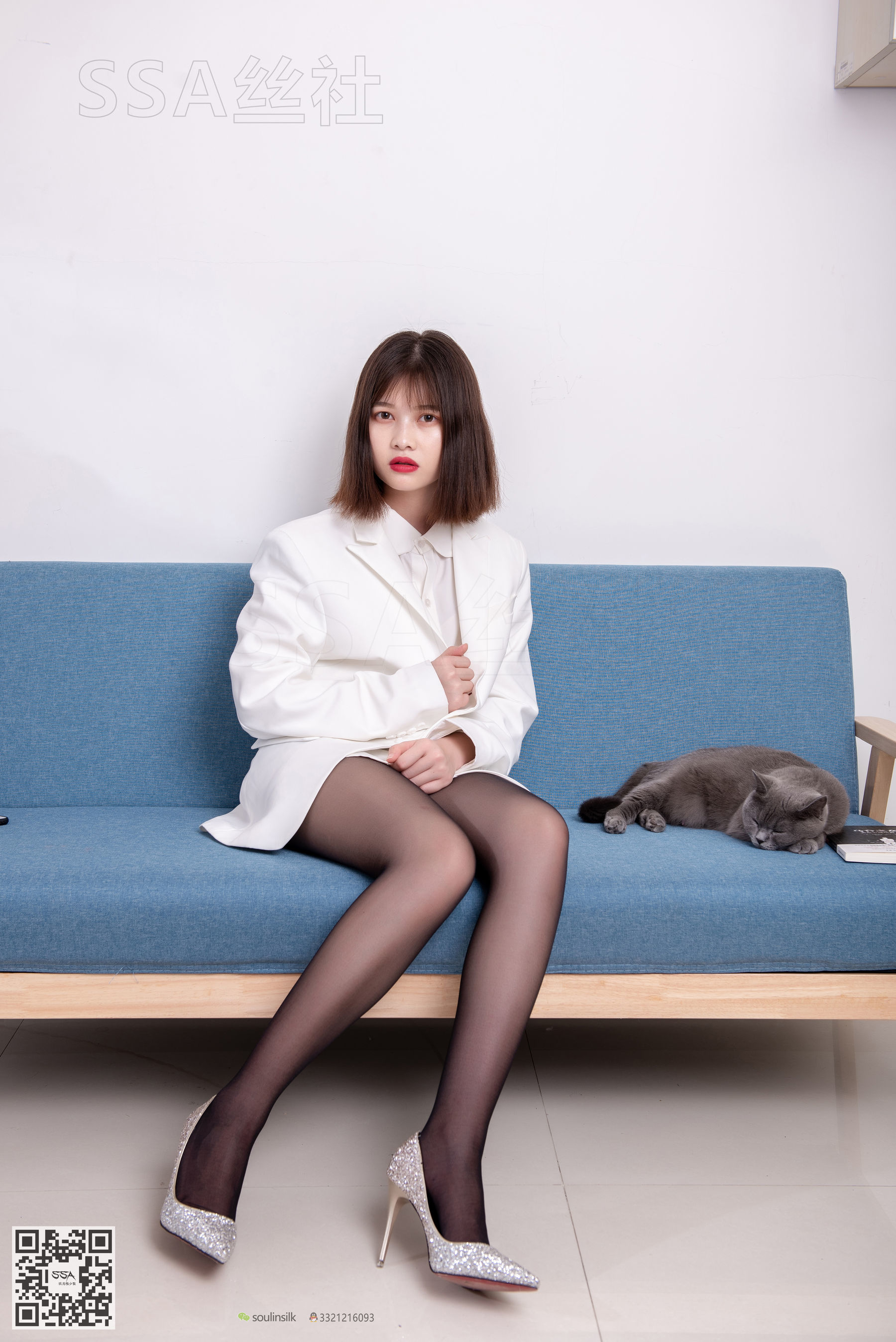 超清写真 No.119 腿模穗子 白色西装-图0