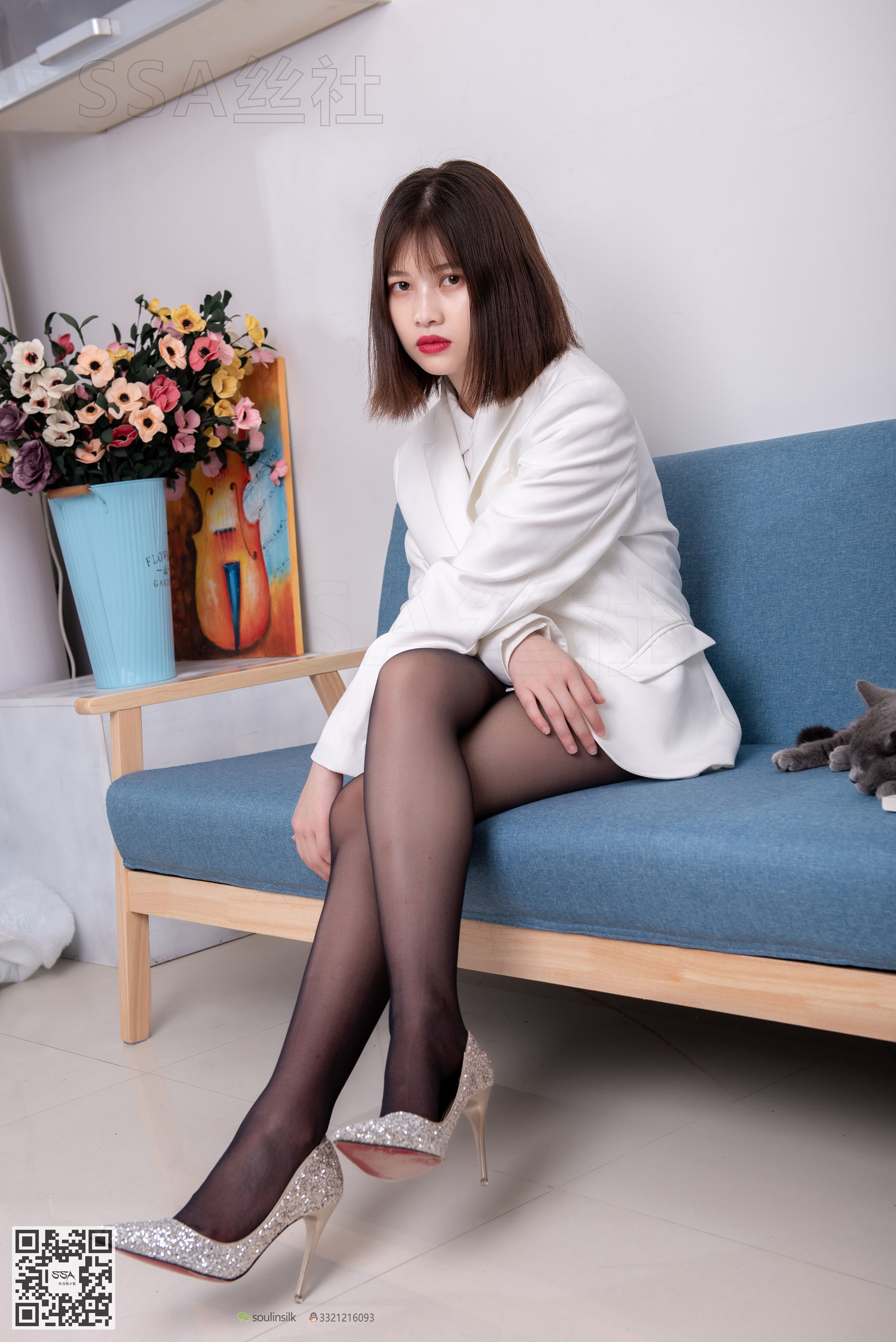 超清写真 No.119 腿模穗子 白色西装-图9