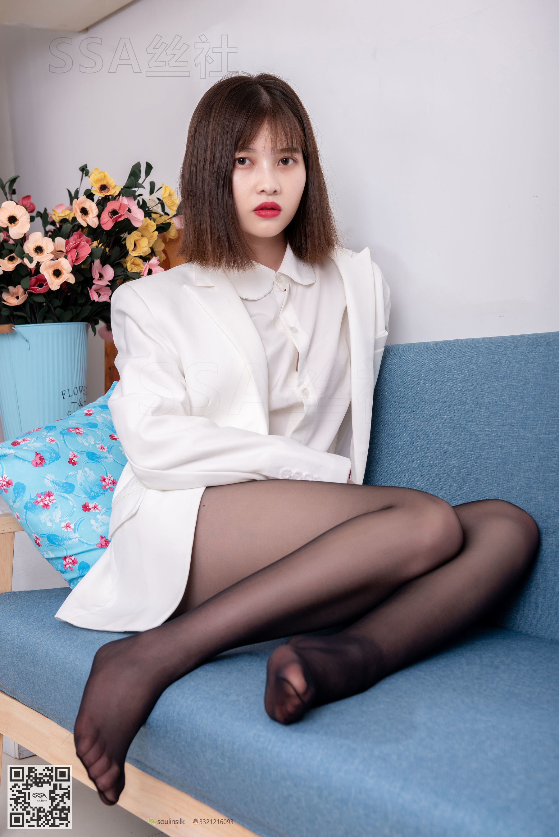 超清写真 No.119 腿模穗子 白色西装-图118