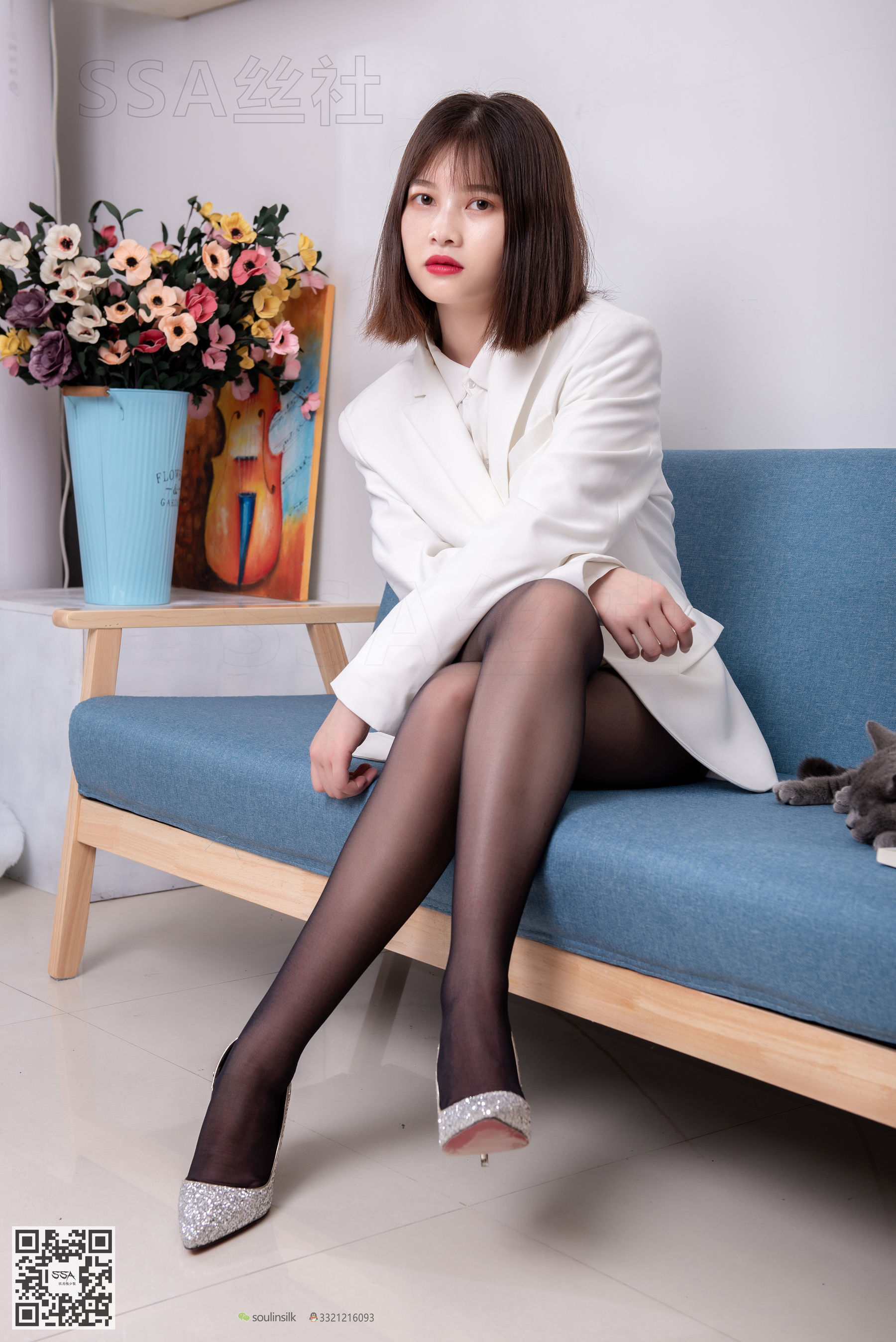 超清写真 No.119 腿模穗子 白色西装-图6