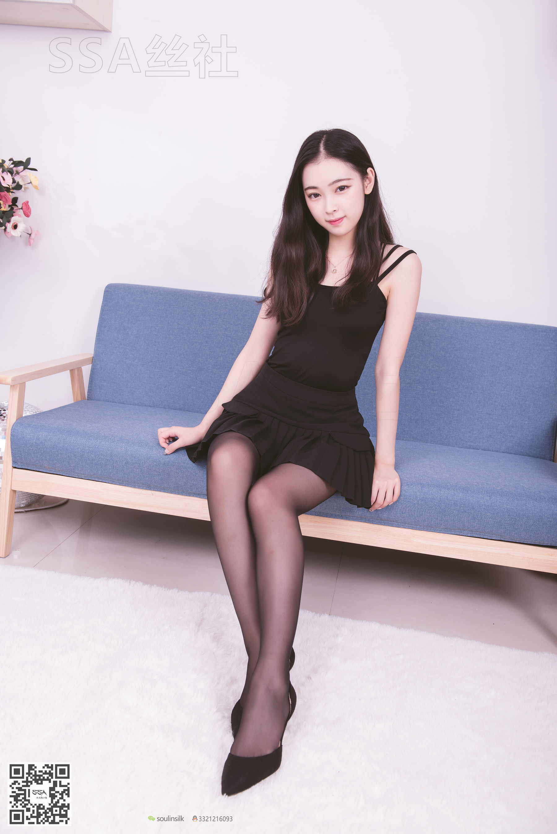 超清写真 No.122 文娟 无法抵挡的黑色脚尖加固丝袜-图0