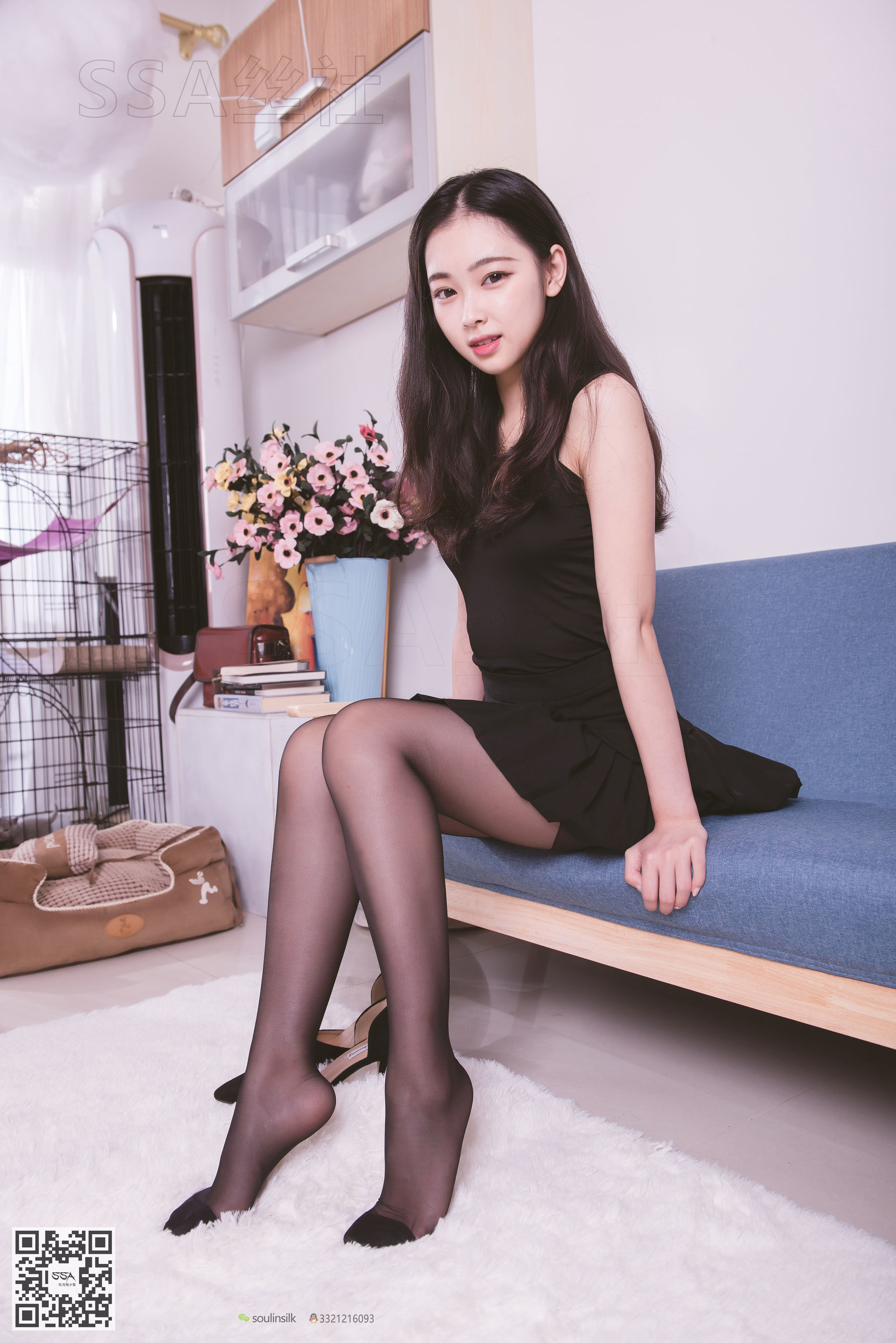 超清写真 No.122 文娟 无法抵挡的黑色脚尖加固丝袜-图63