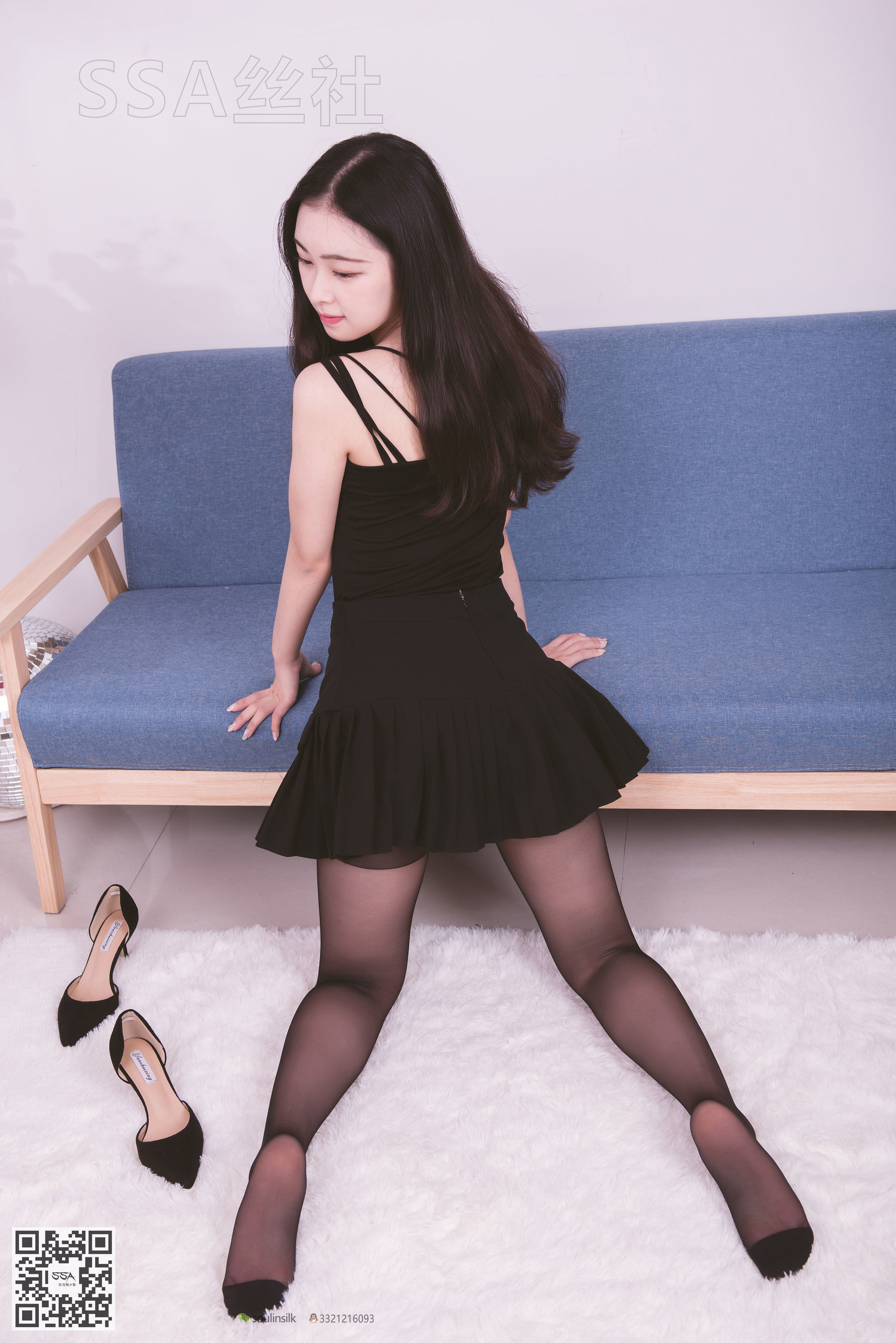 超清写真 No.122 文娟 无法抵挡的黑色脚尖加固丝袜-图89